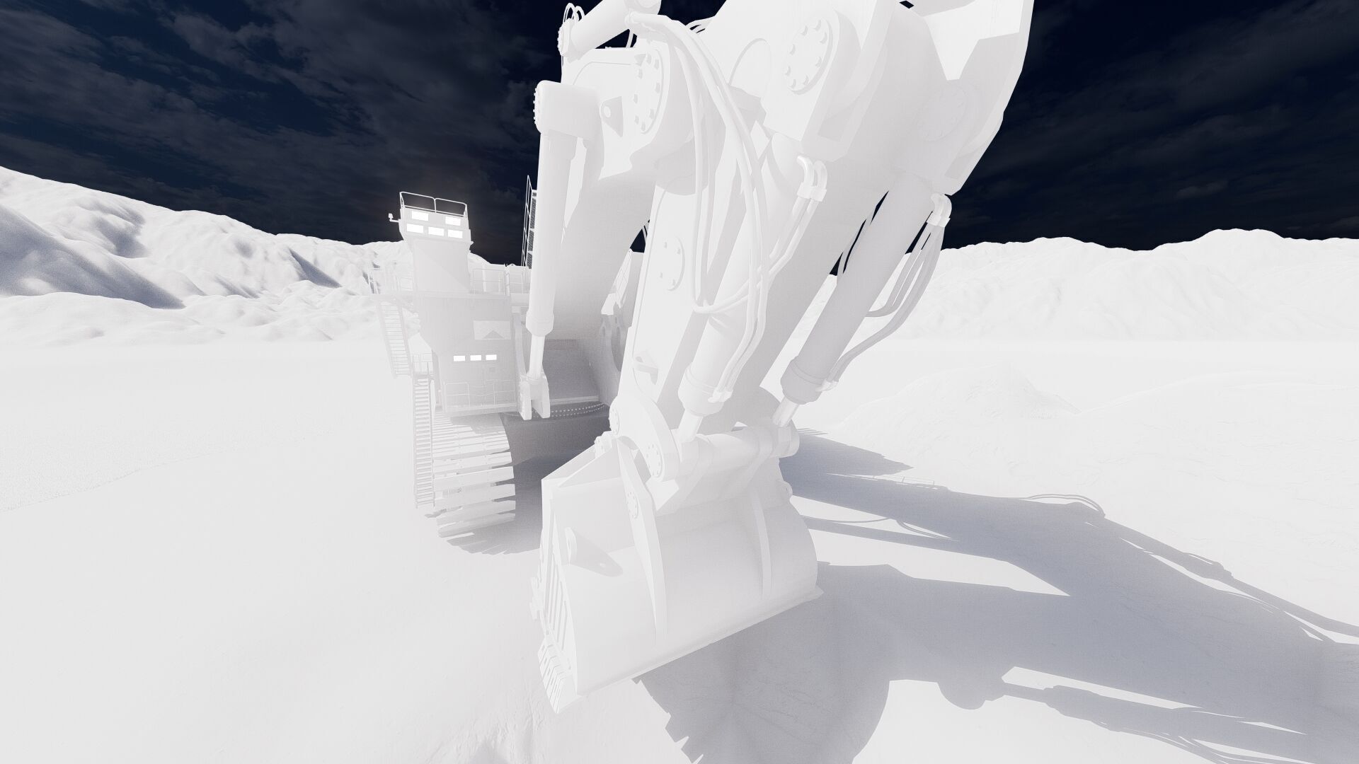 Crawler excavator 3D model_40