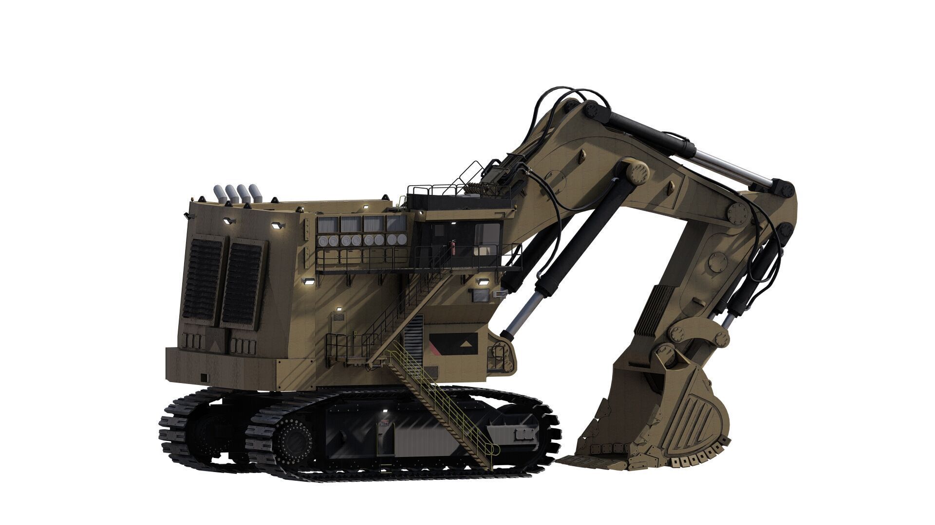Crawler excavator 3D model_19