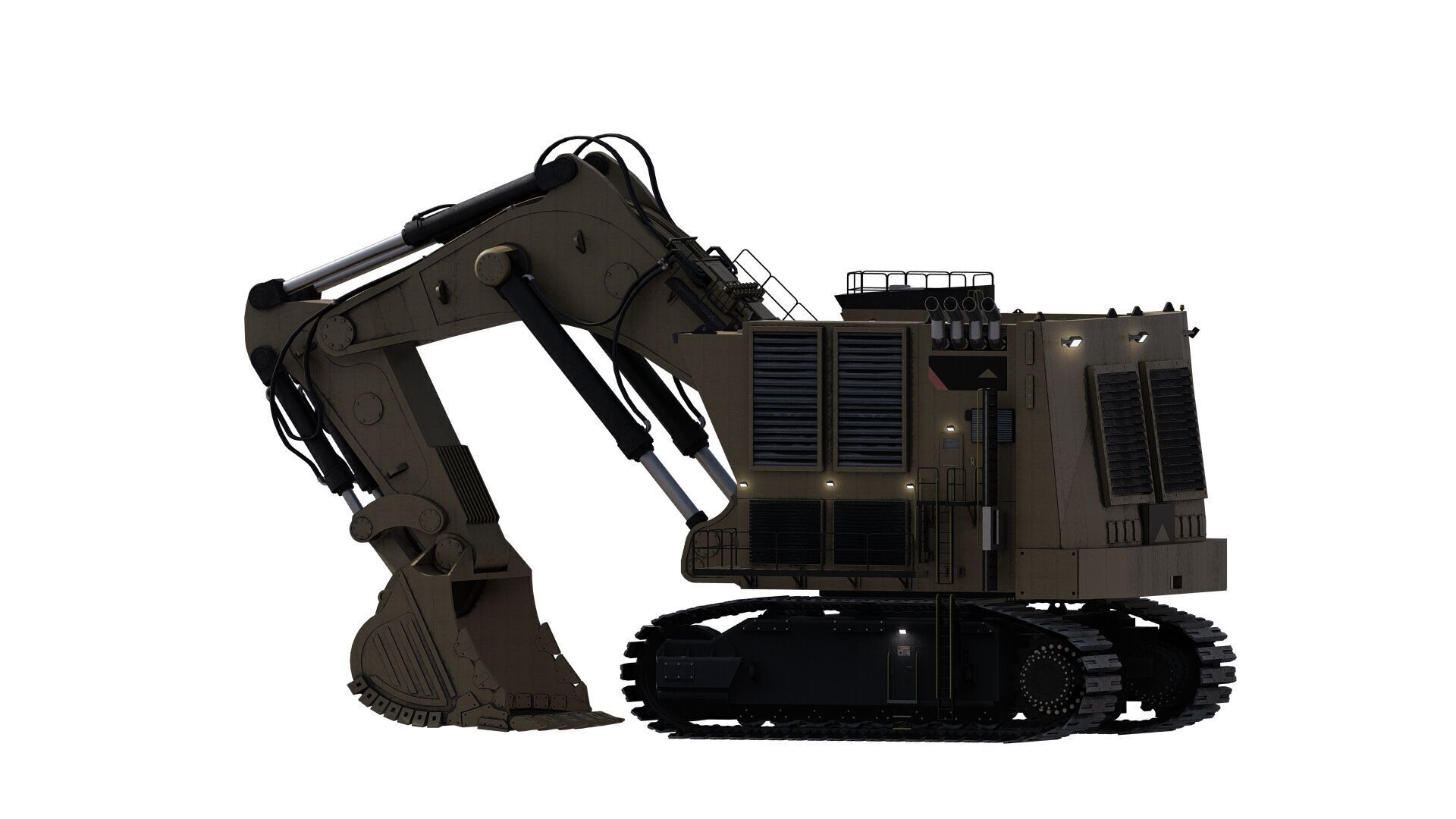 Crawler excavator 3D model_10