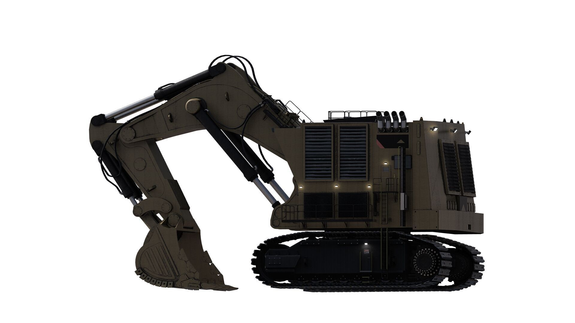 Crawler excavator 3D model_9