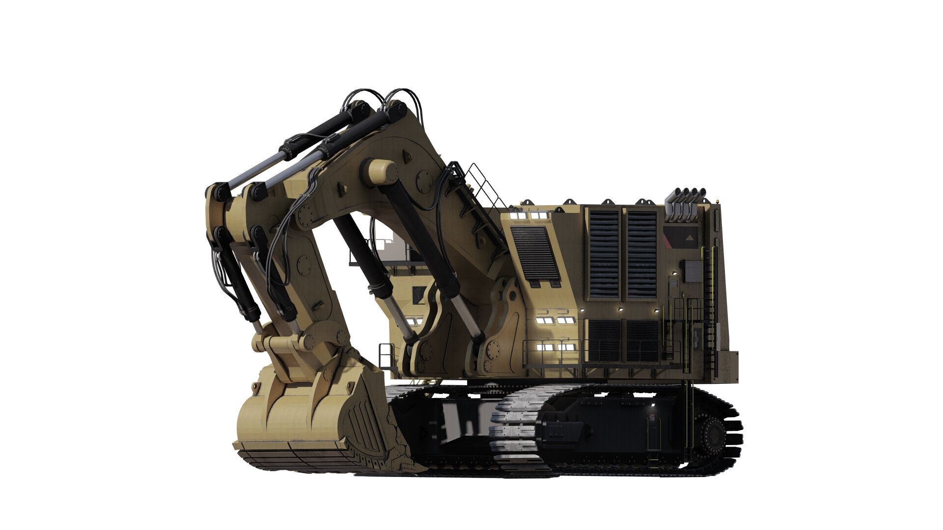 Crawler excavator 3D model_3