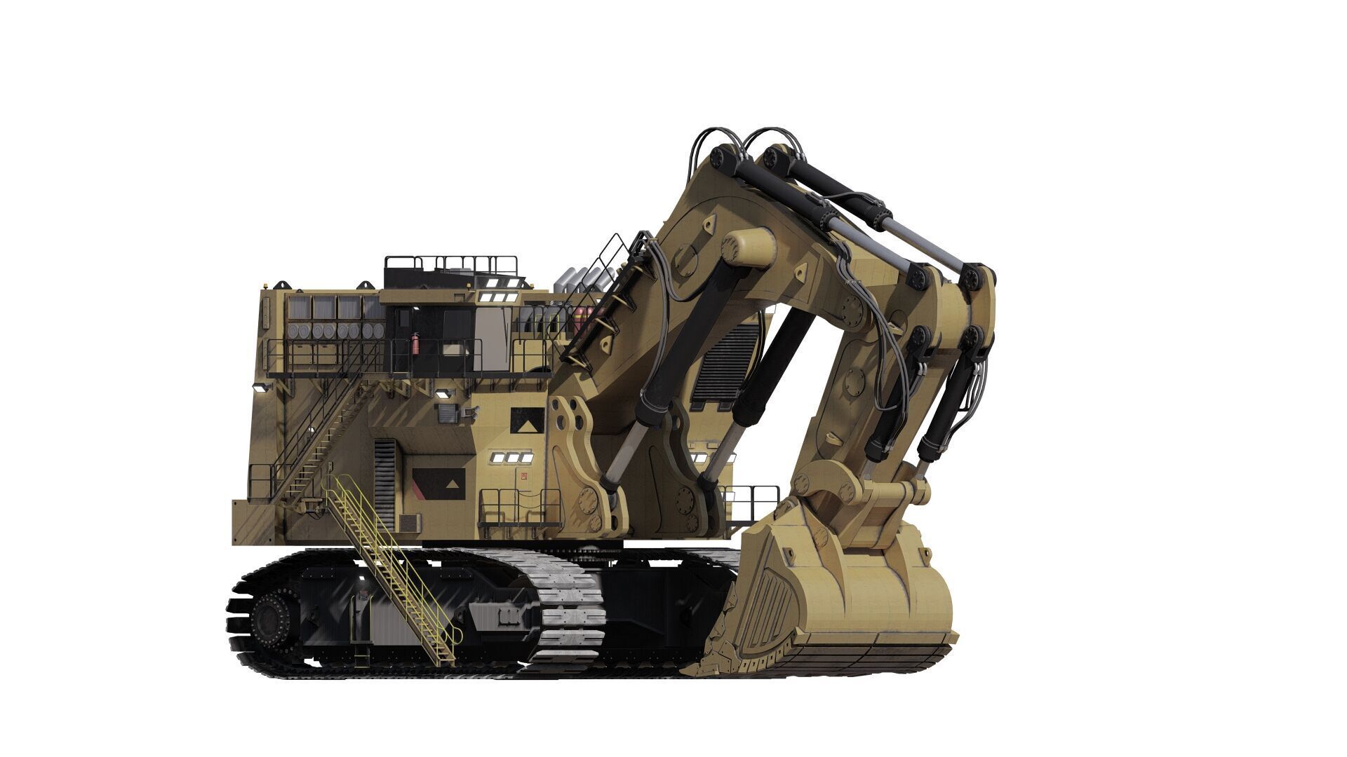 Crawler excavator 3D model_22