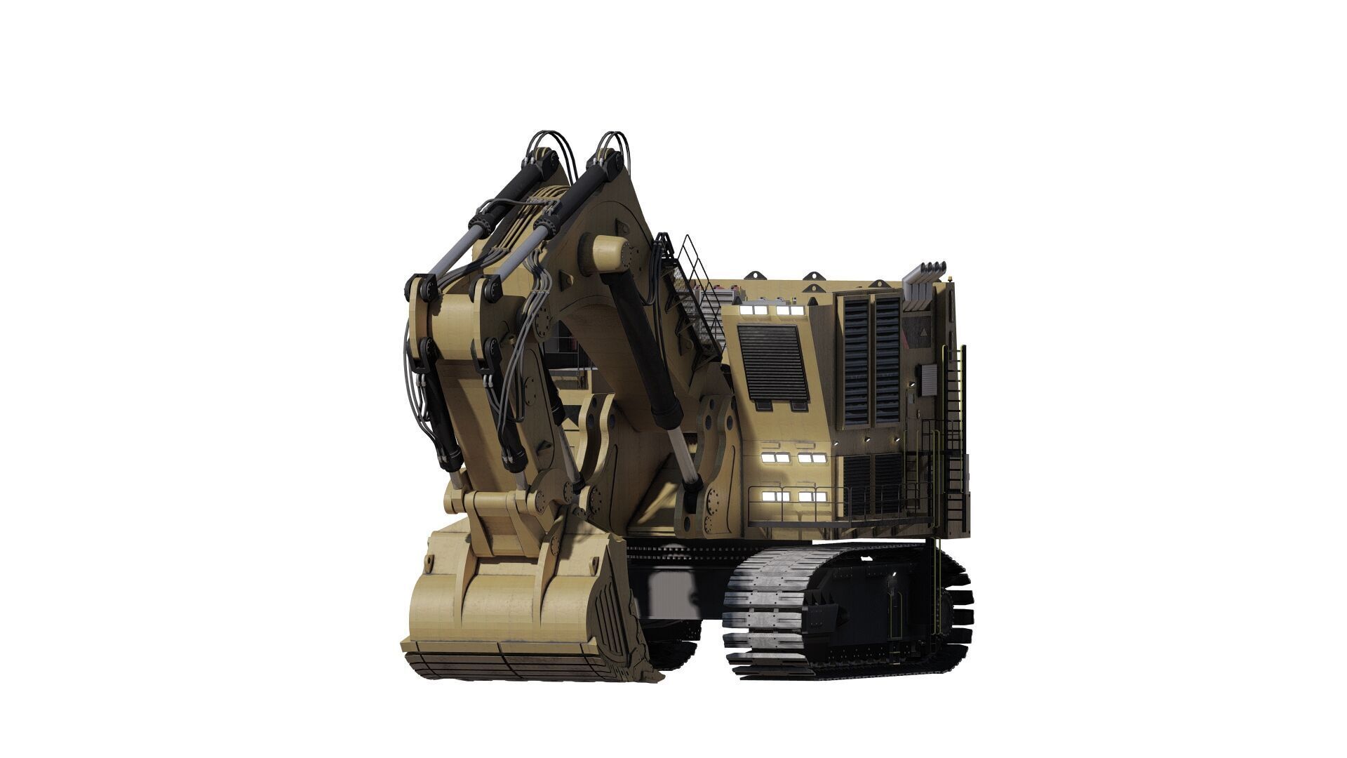 Crawler excavator 3D model_1