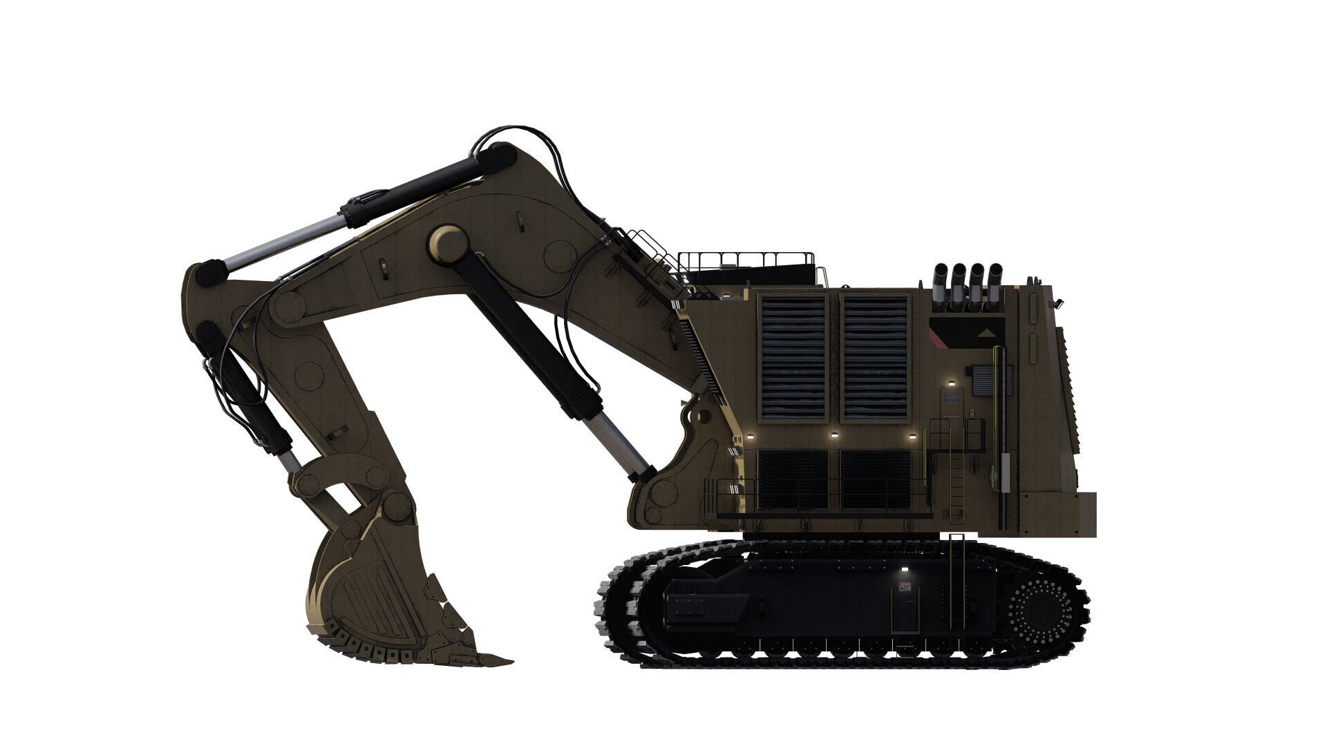 Crawler excavator 3D model_7