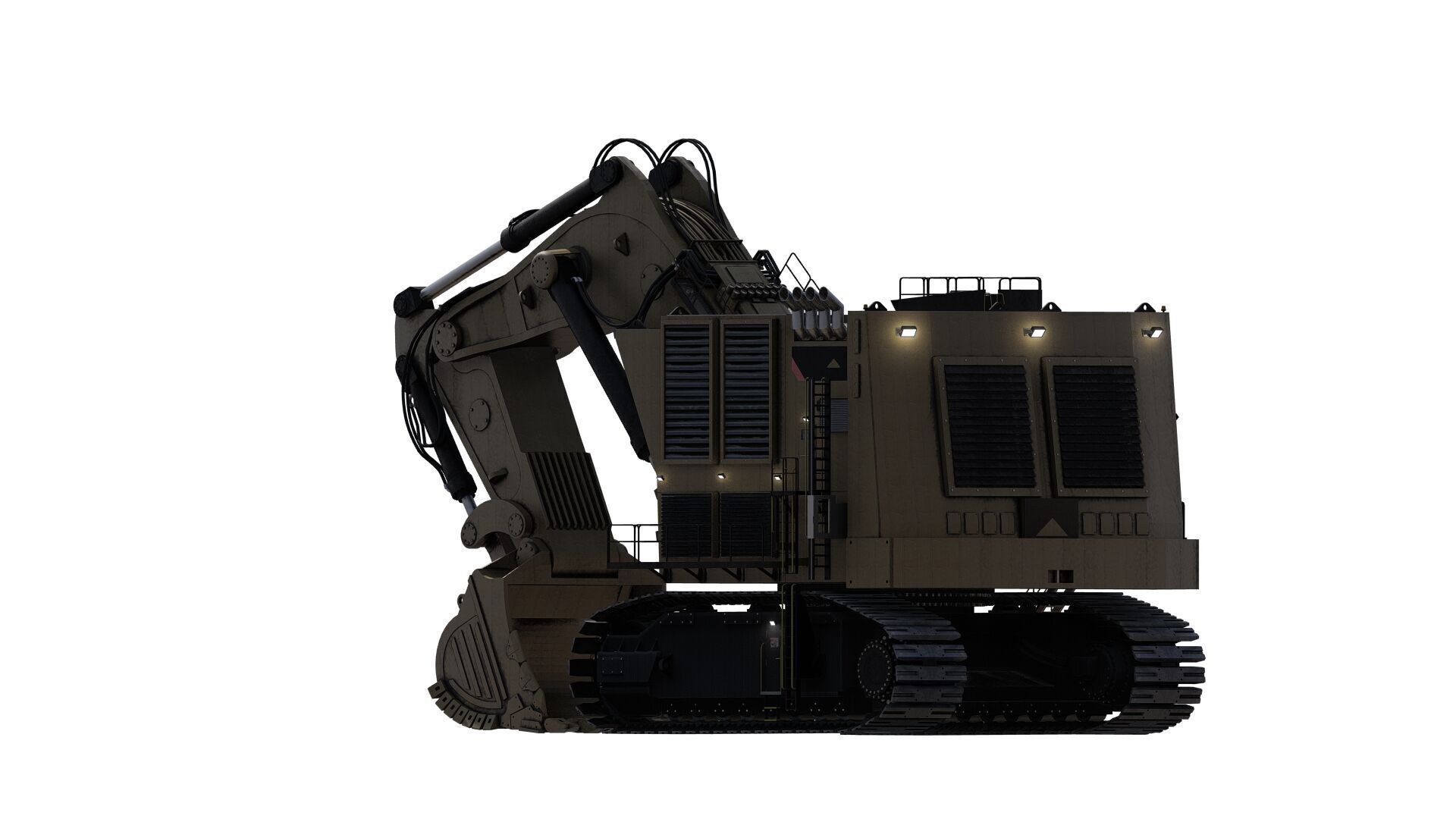 Crawler excavator 3D model_12