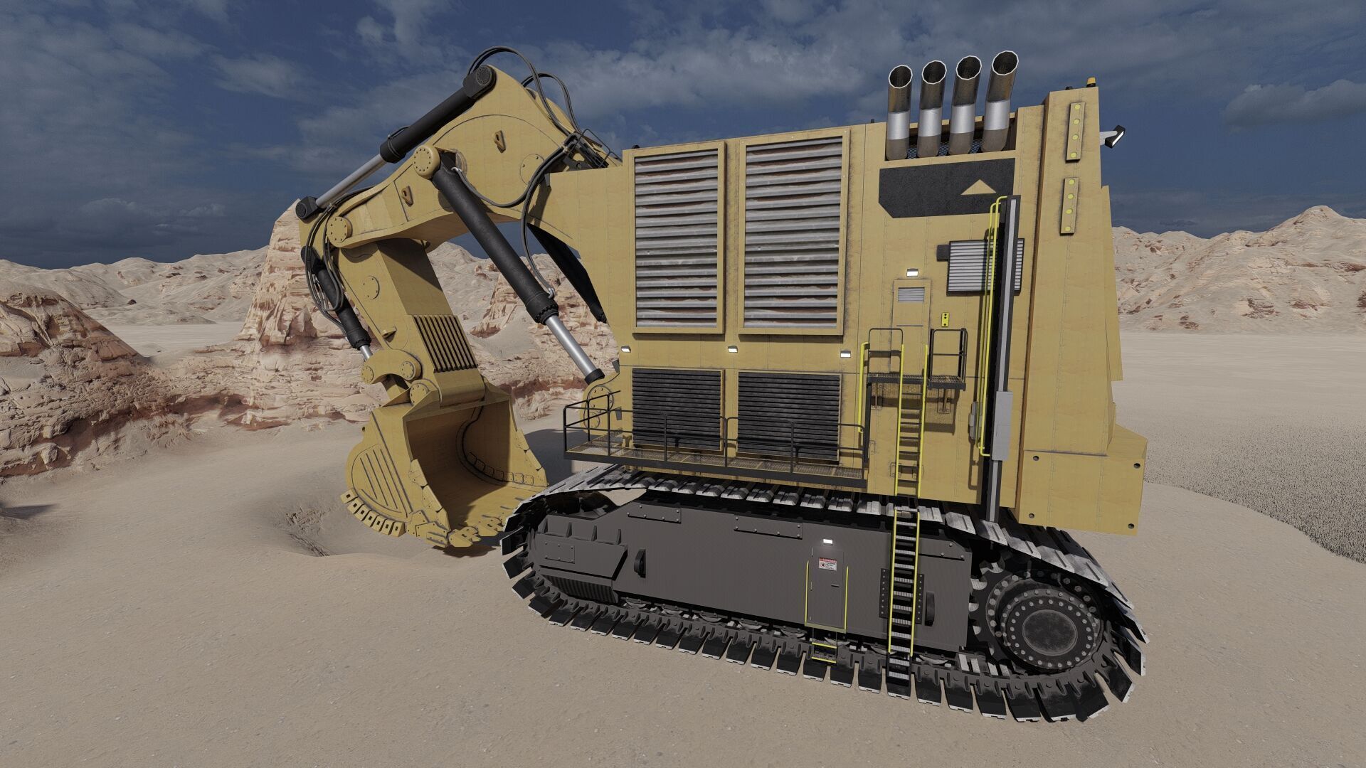 Crawler excavator 3D model_26
