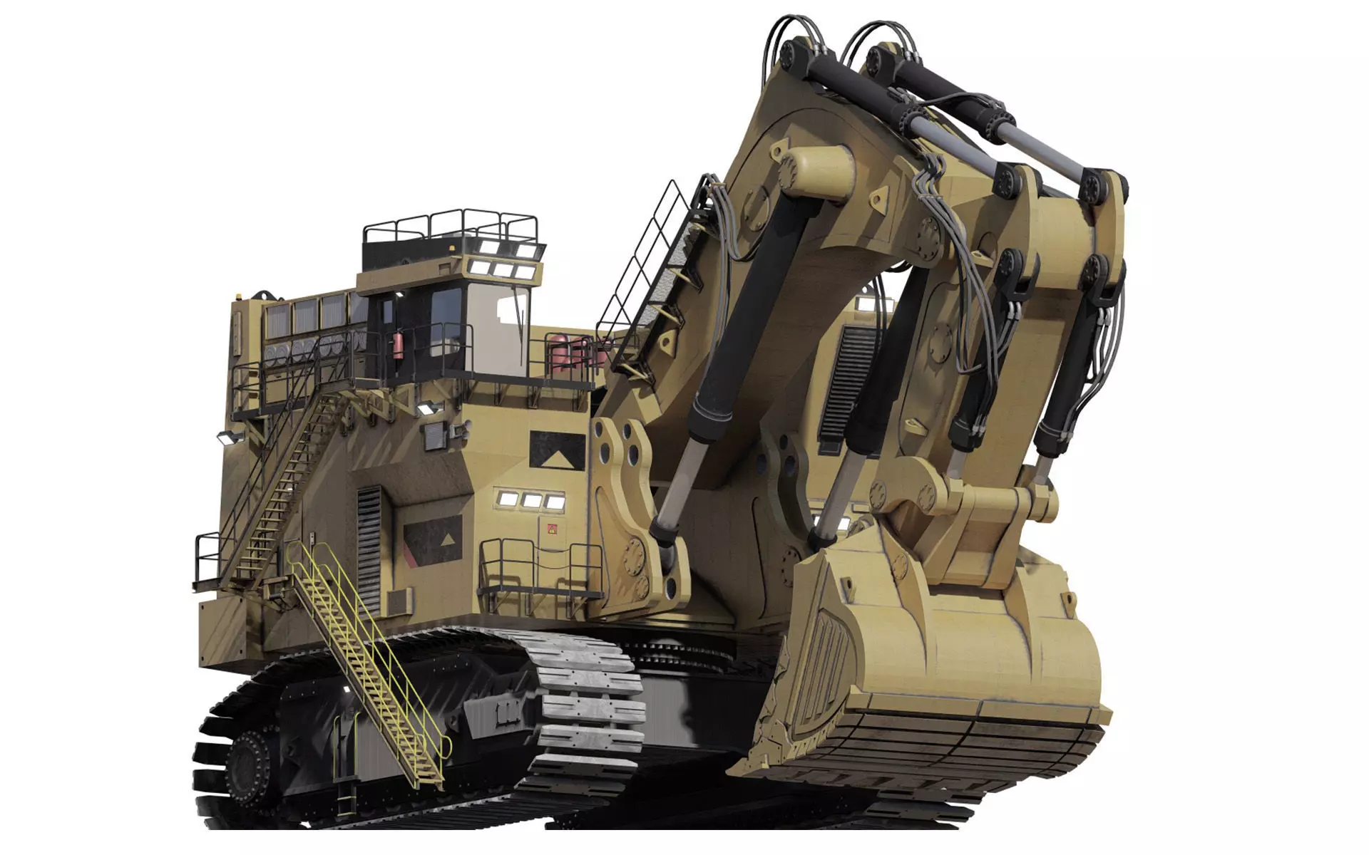 Crawler excavator 3D model_0