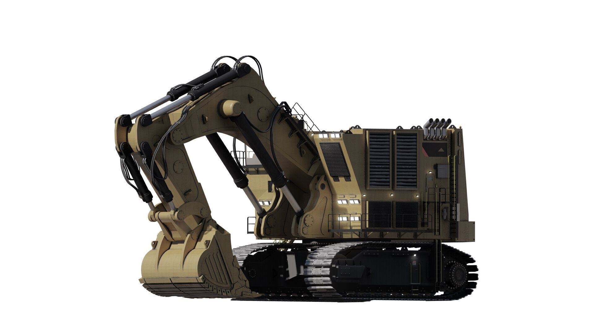 Crawler excavator 3D model_4