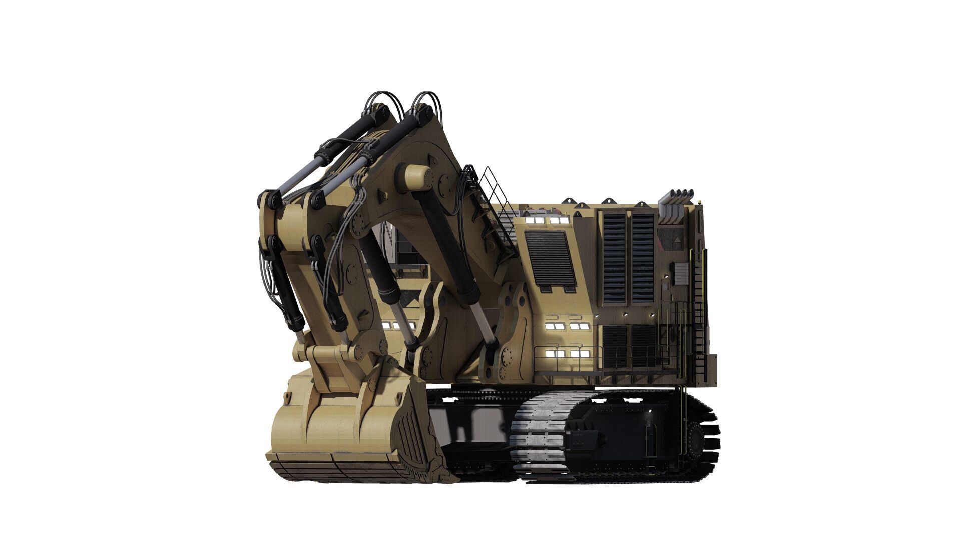 Crawler excavator 3D model_2