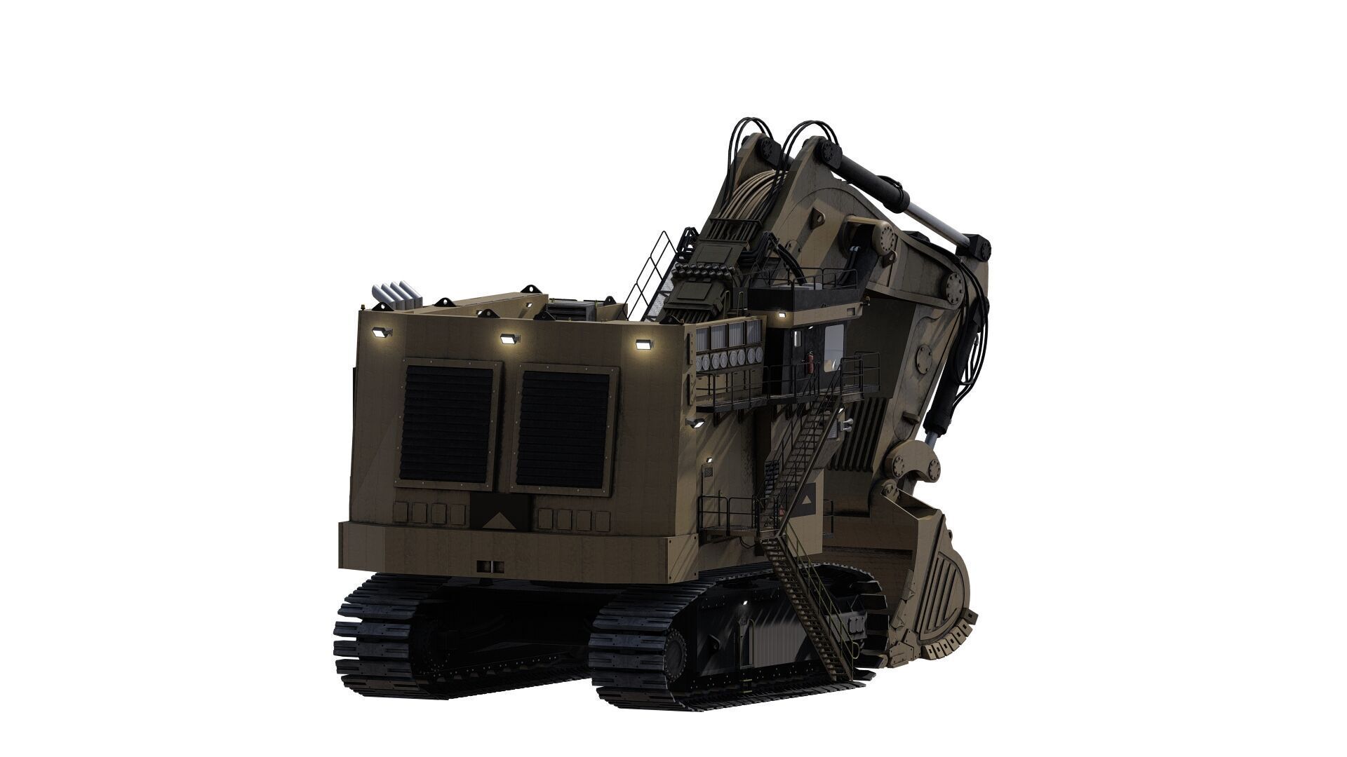 Crawler excavator 3D model_17