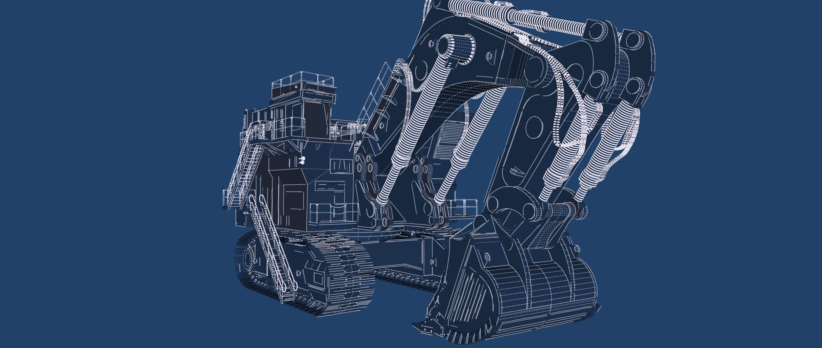 Crawler excavator 3D model_45