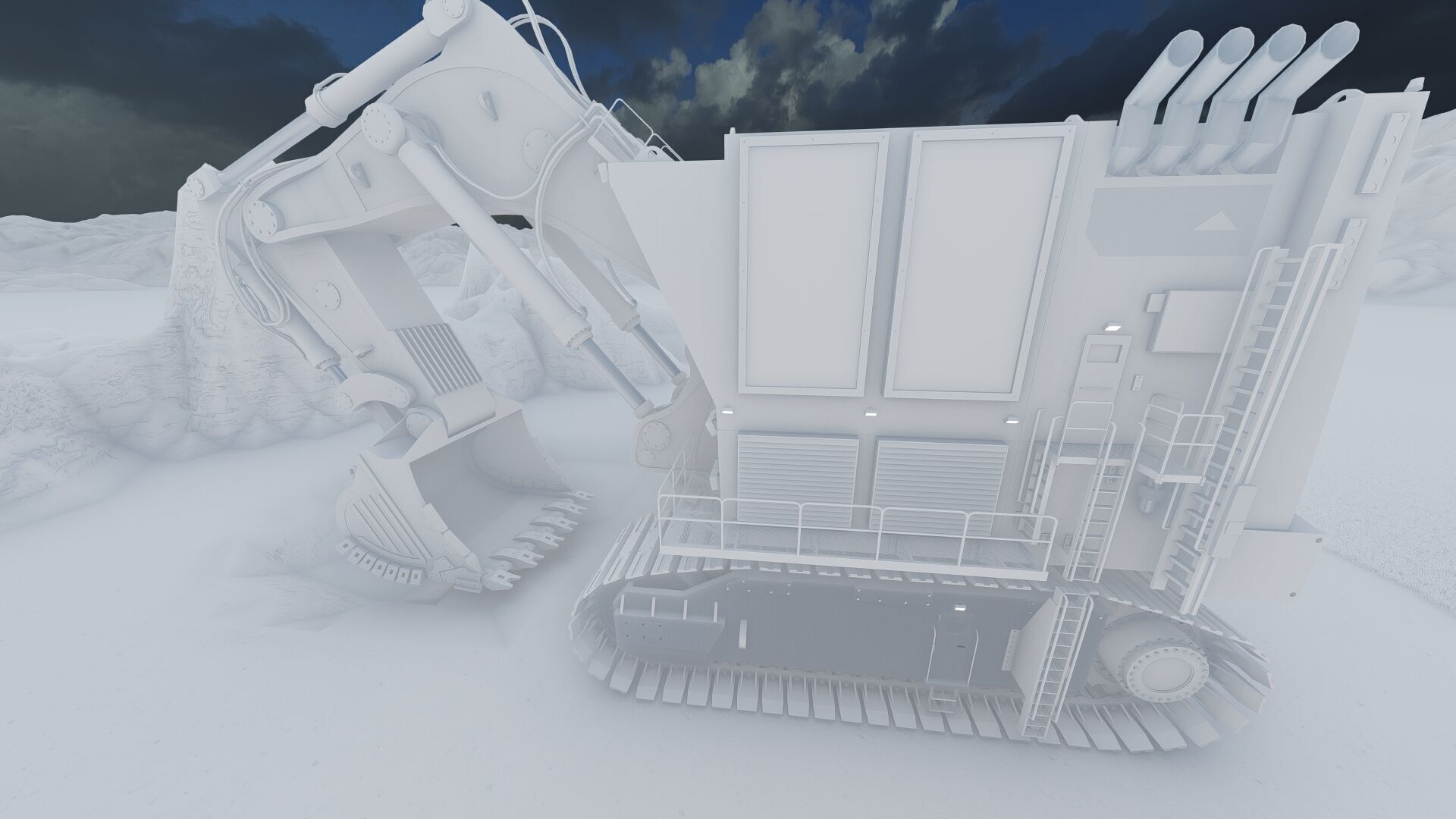 Crawler excavator 3D model_41