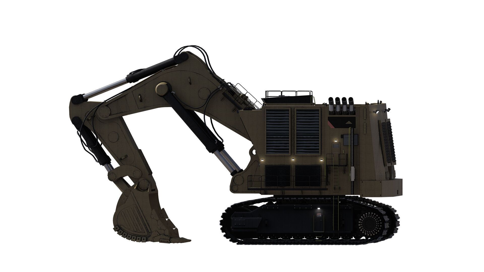 Crawler excavator 3D model_8