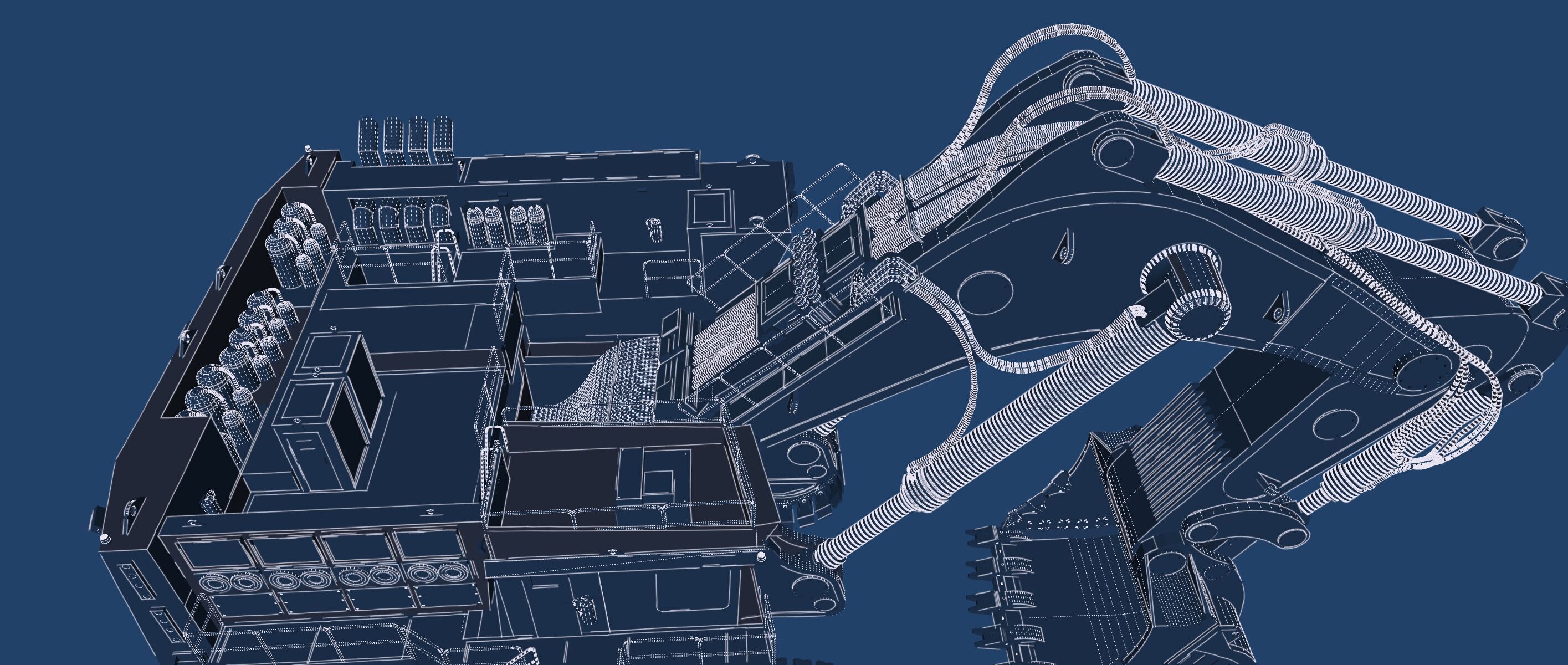 Crawler excavator 3D model_47