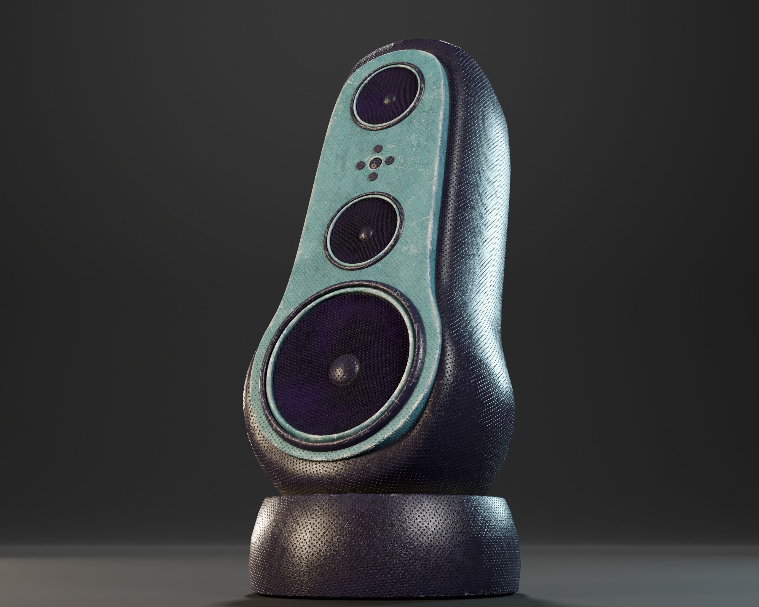 Sci-Fi Nova Sub Speaker Low-poly 3D model_6
