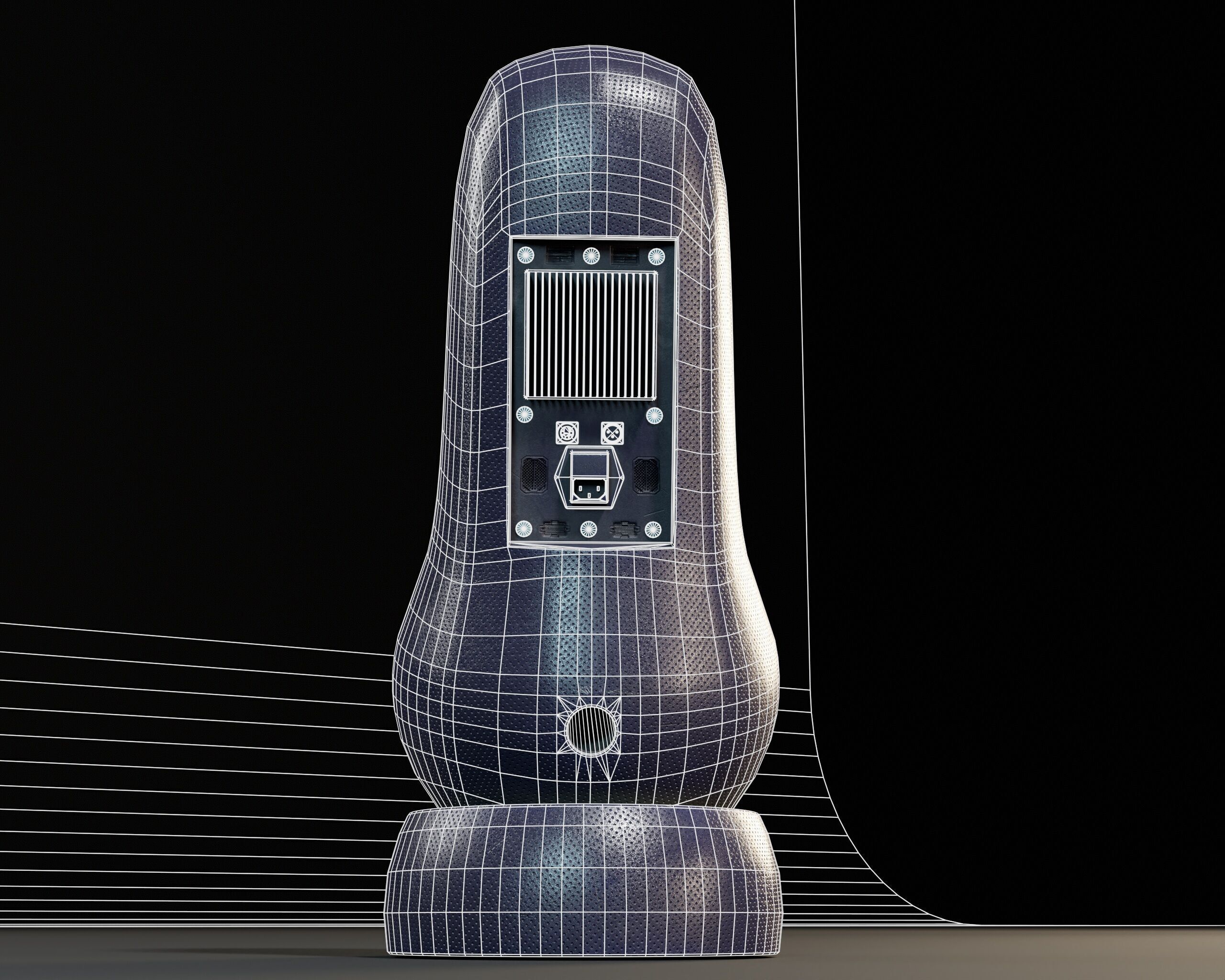 Sci-Fi Nova Sub Speaker Low-poly 3D model_17