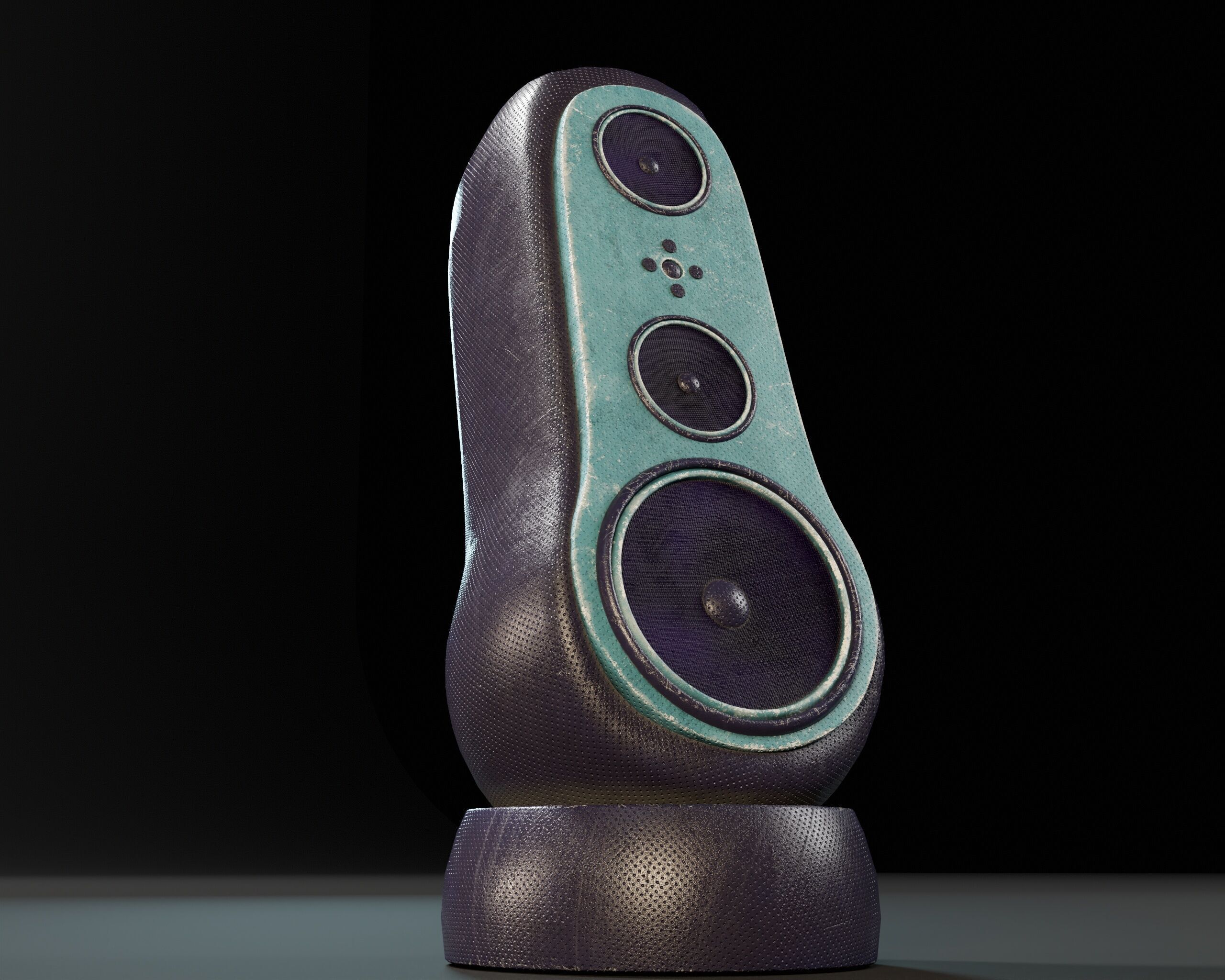 Sci-Fi Nova Sub Speaker Low-poly 3D model_4