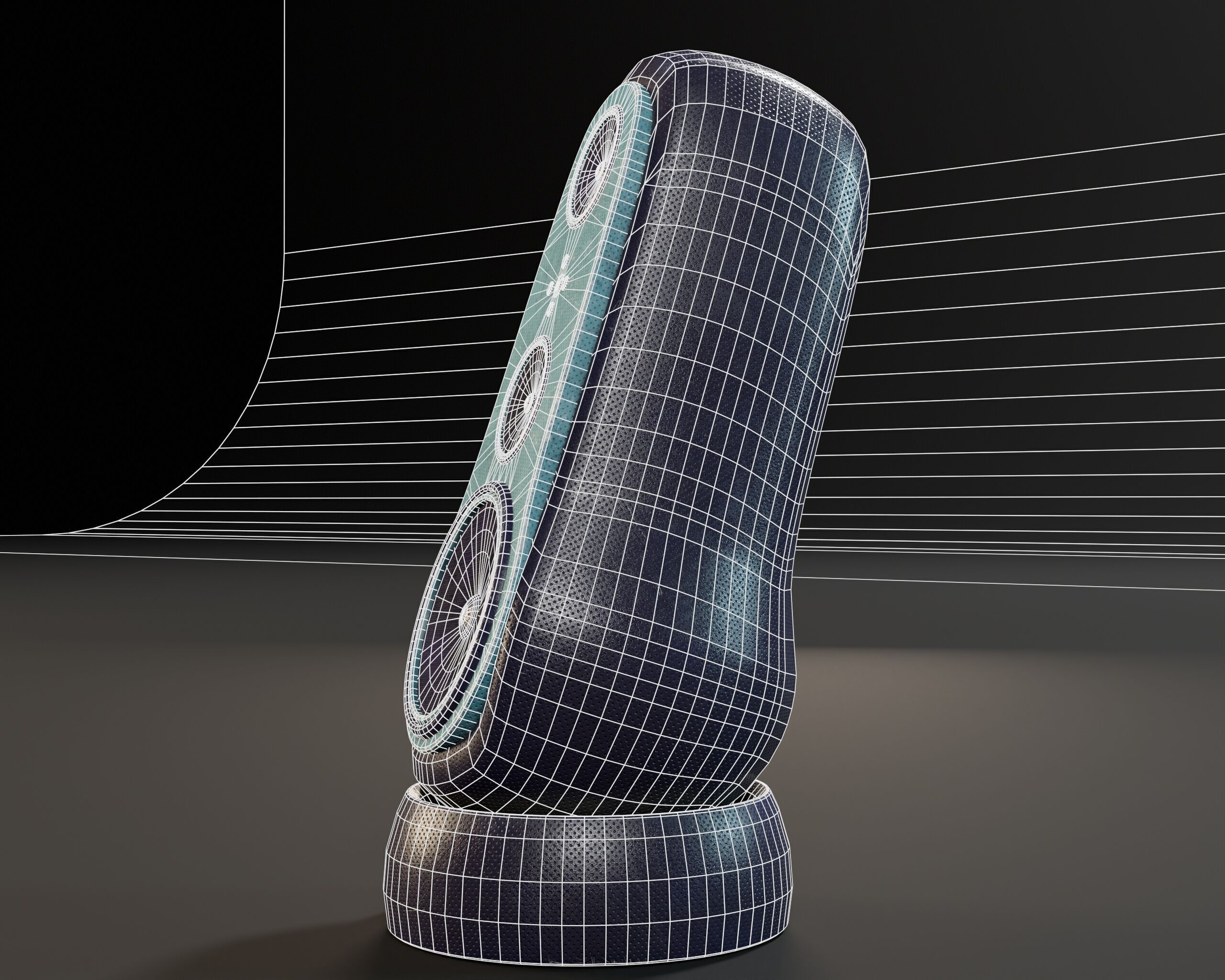 Sci-Fi Nova Sub Speaker Low-poly 3D model_9