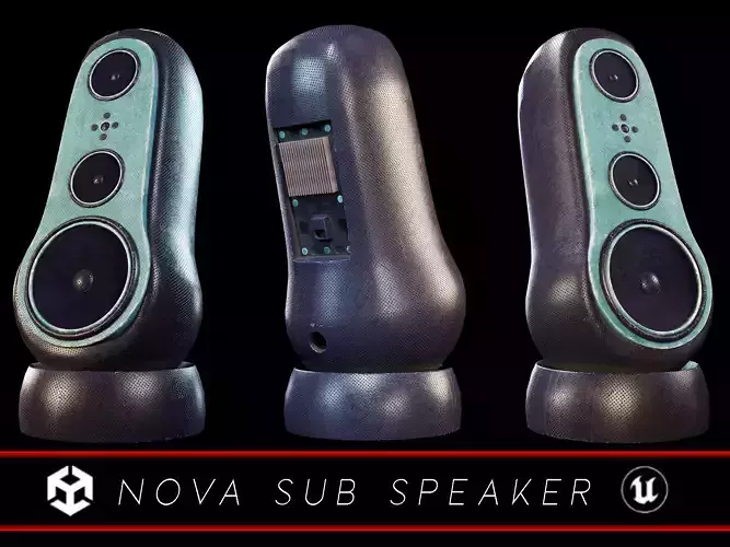 Sci-Fi Nova Sub Speaker Low-poly 3D model
