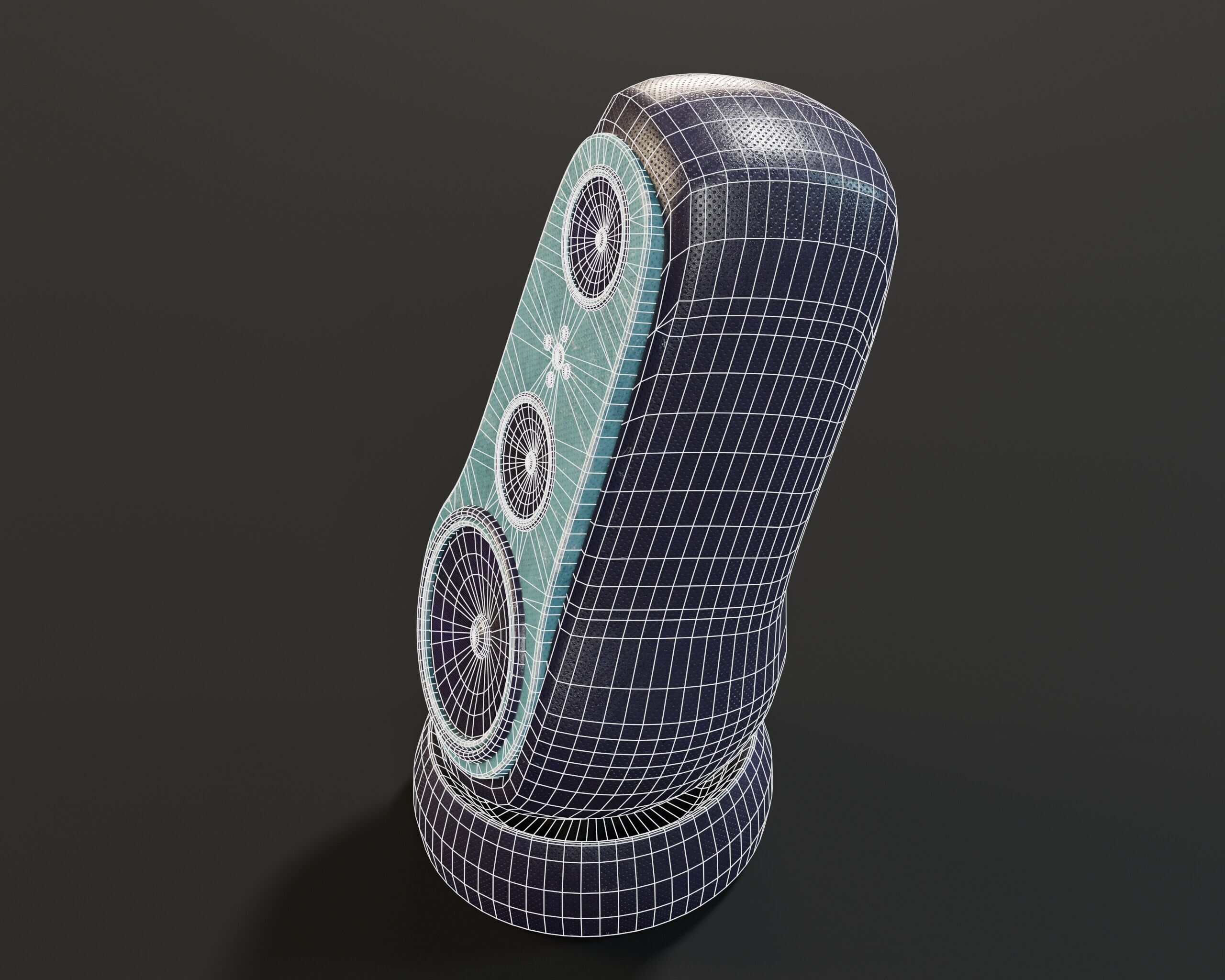 Sci-Fi Nova Sub Speaker Low-poly 3D model_11