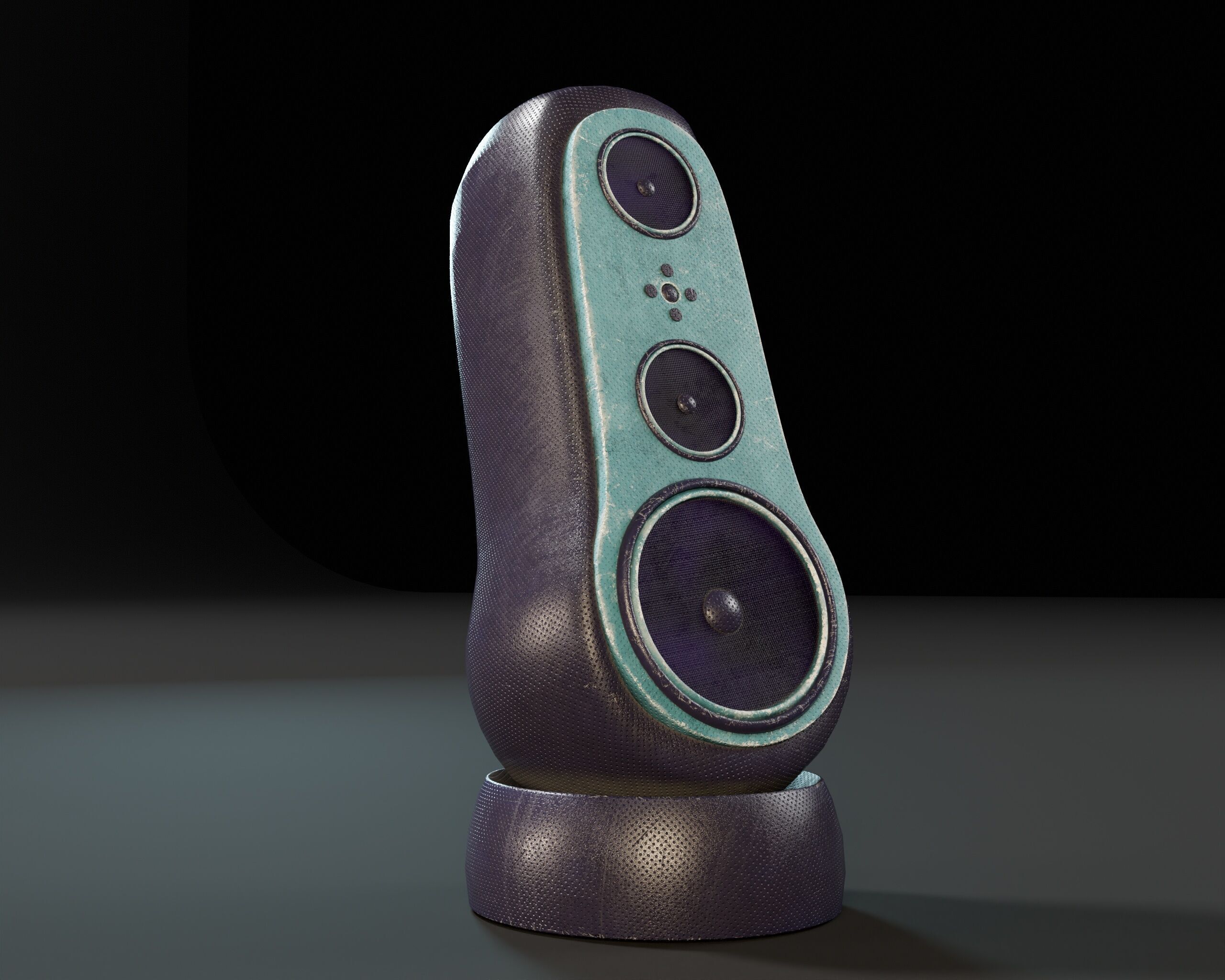 Sci-Fi Nova Sub Speaker Low-poly 3D model_2