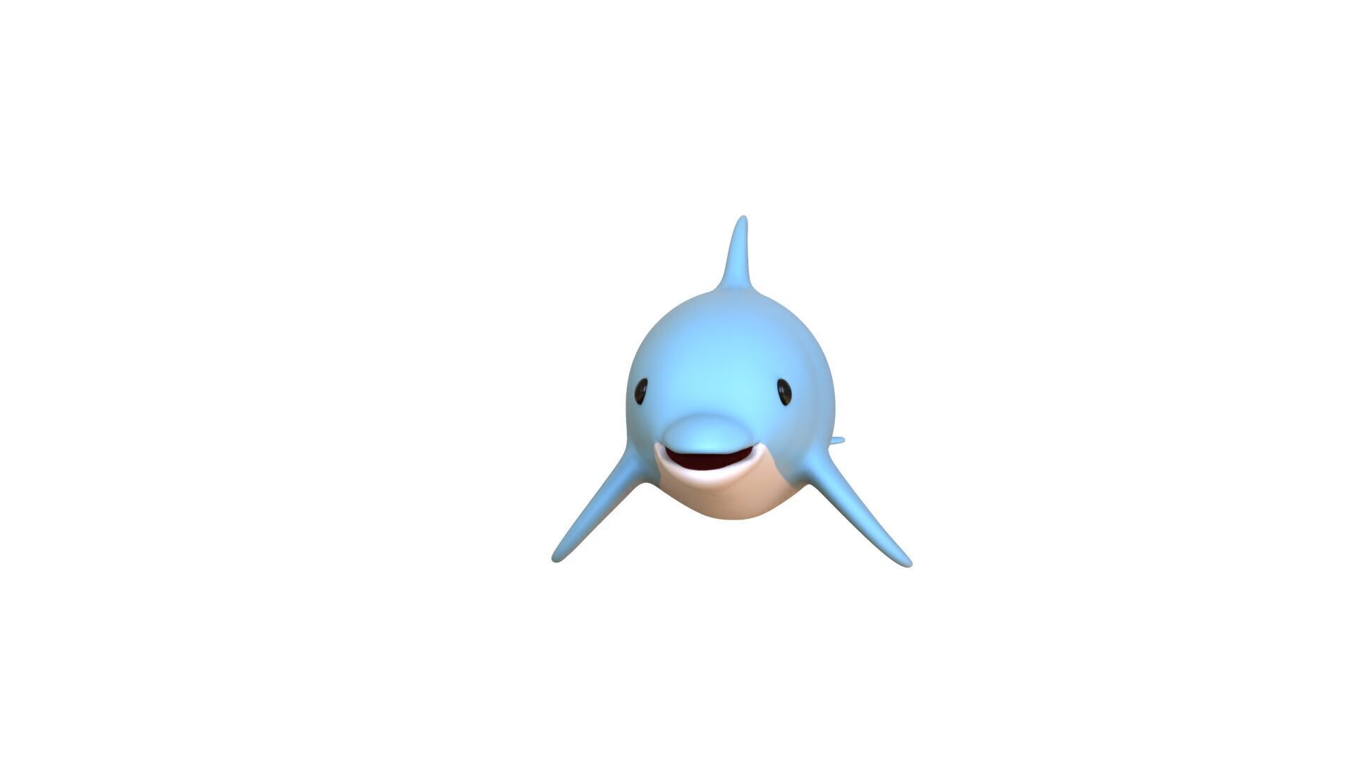 Low Poly - Cartoon Dolphin 1 Rigged Low-poly 3D model_18