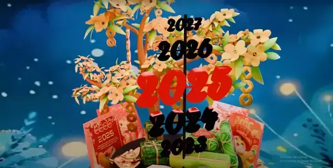 Snow globe Happy New Year 2025