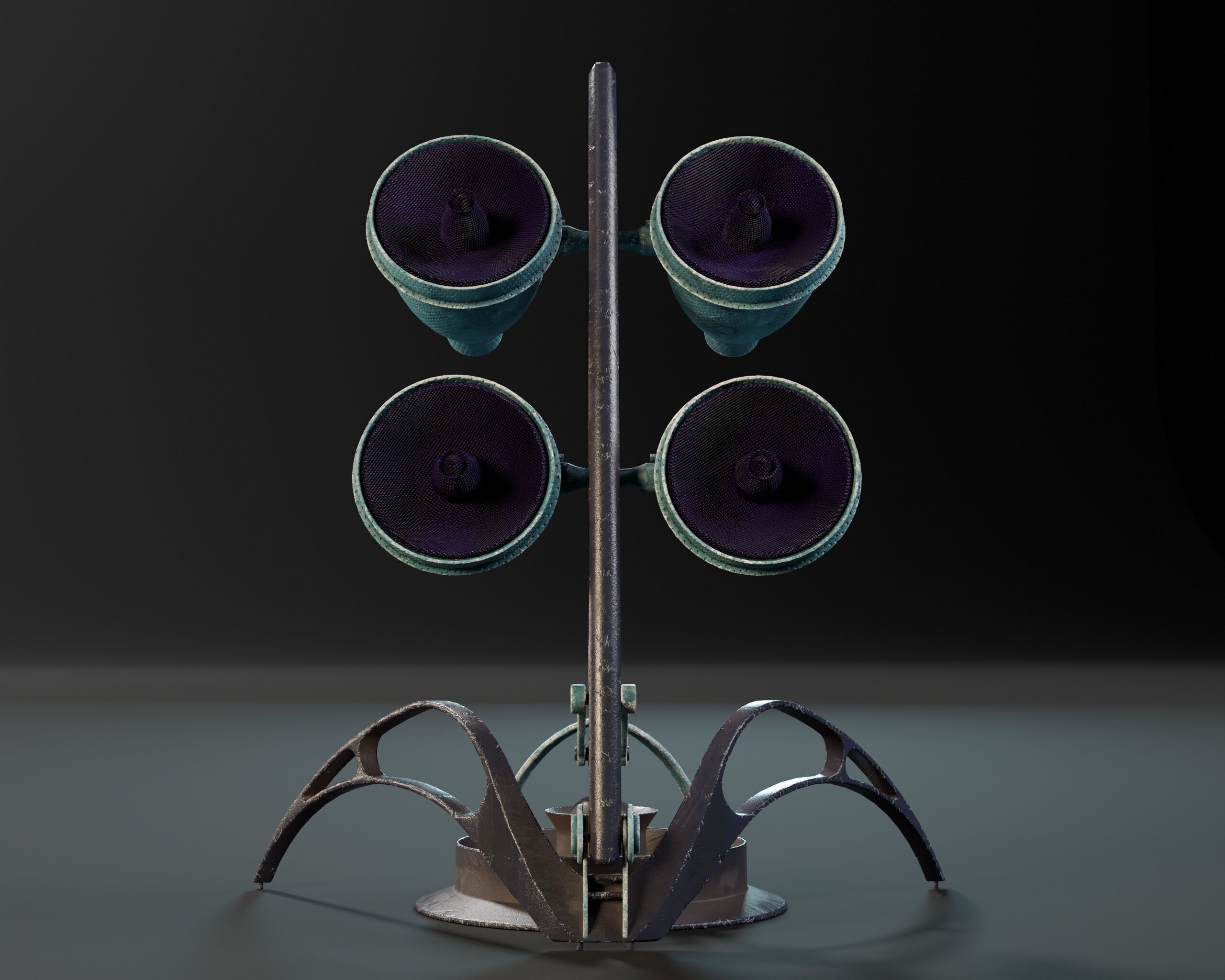 Sci-Fi Nova Wireless Speaker Low-poly 3D model_6