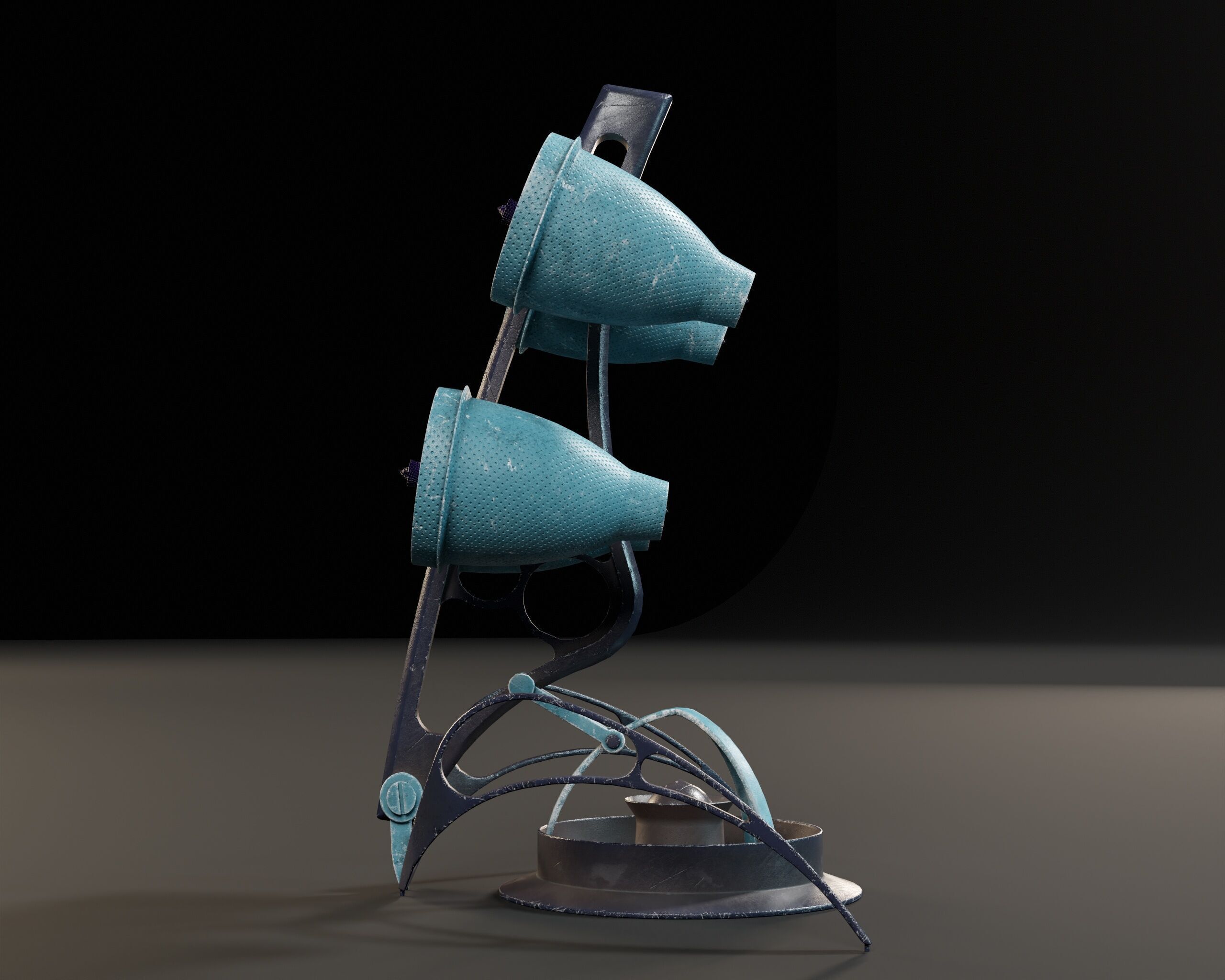 Sci-Fi Nova Wireless Speaker Low-poly 3D model_12