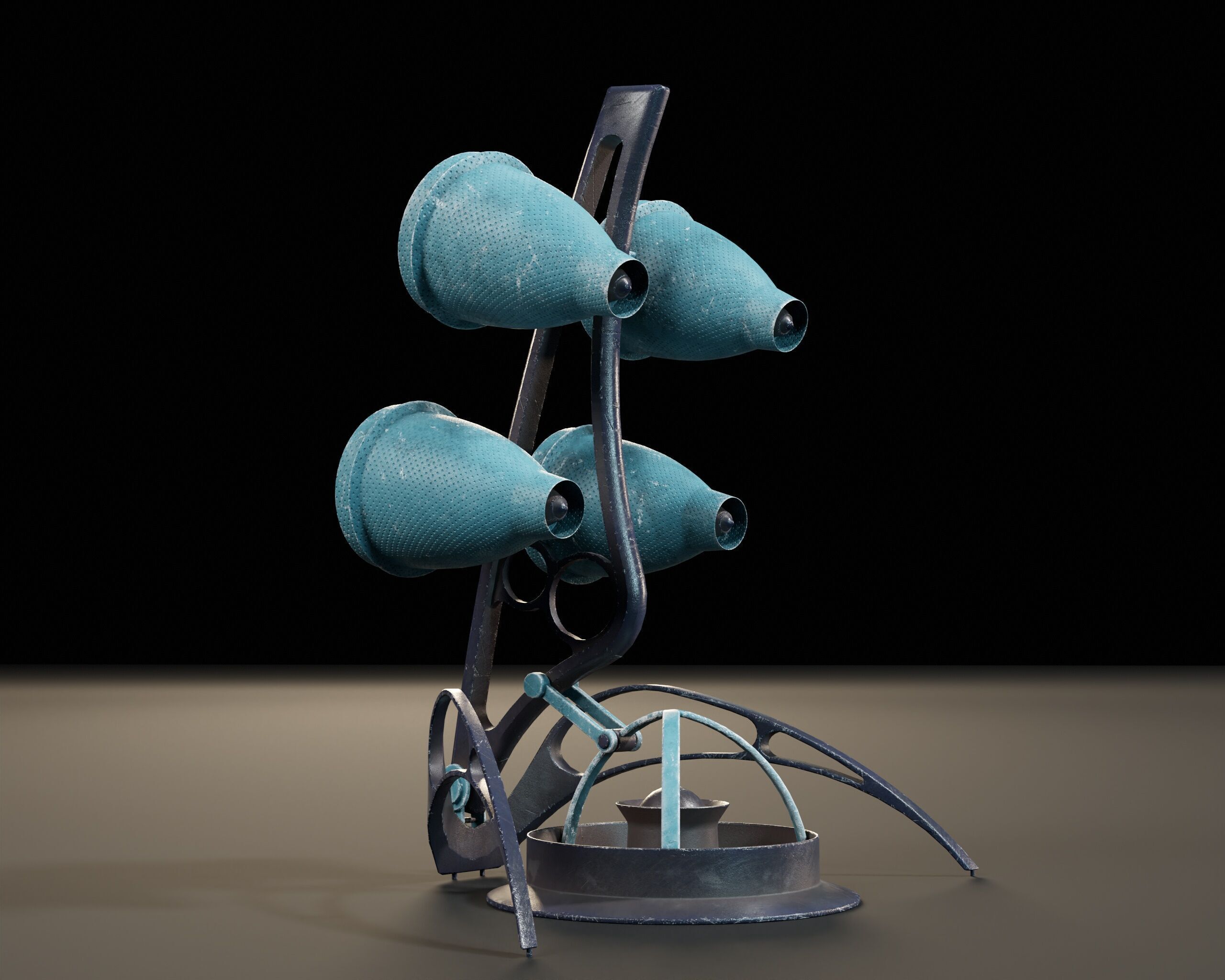 Sci-Fi Nova Wireless Speaker Low-poly 3D model_14