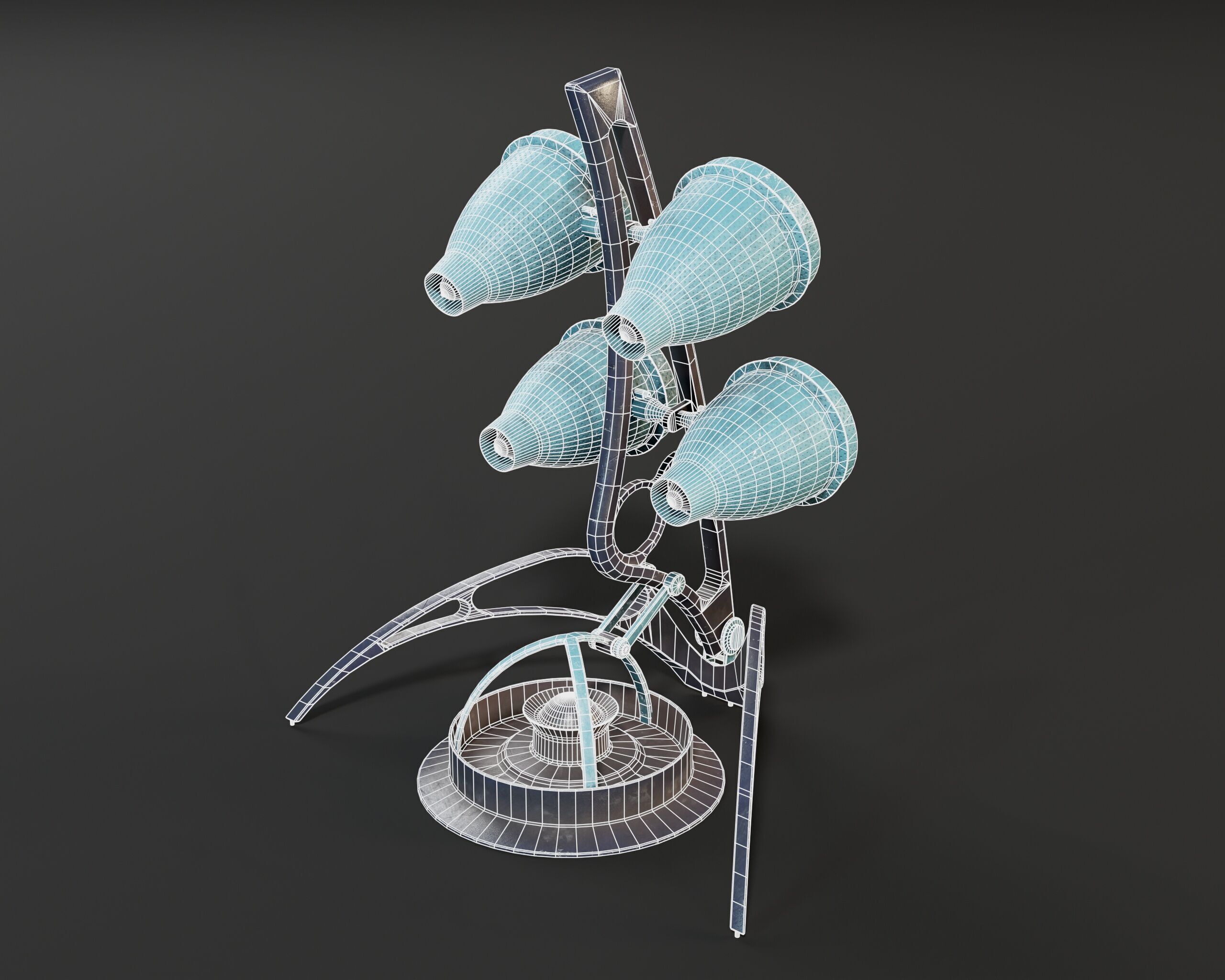 Sci-Fi Nova Wireless Speaker Low-poly 3D model_19