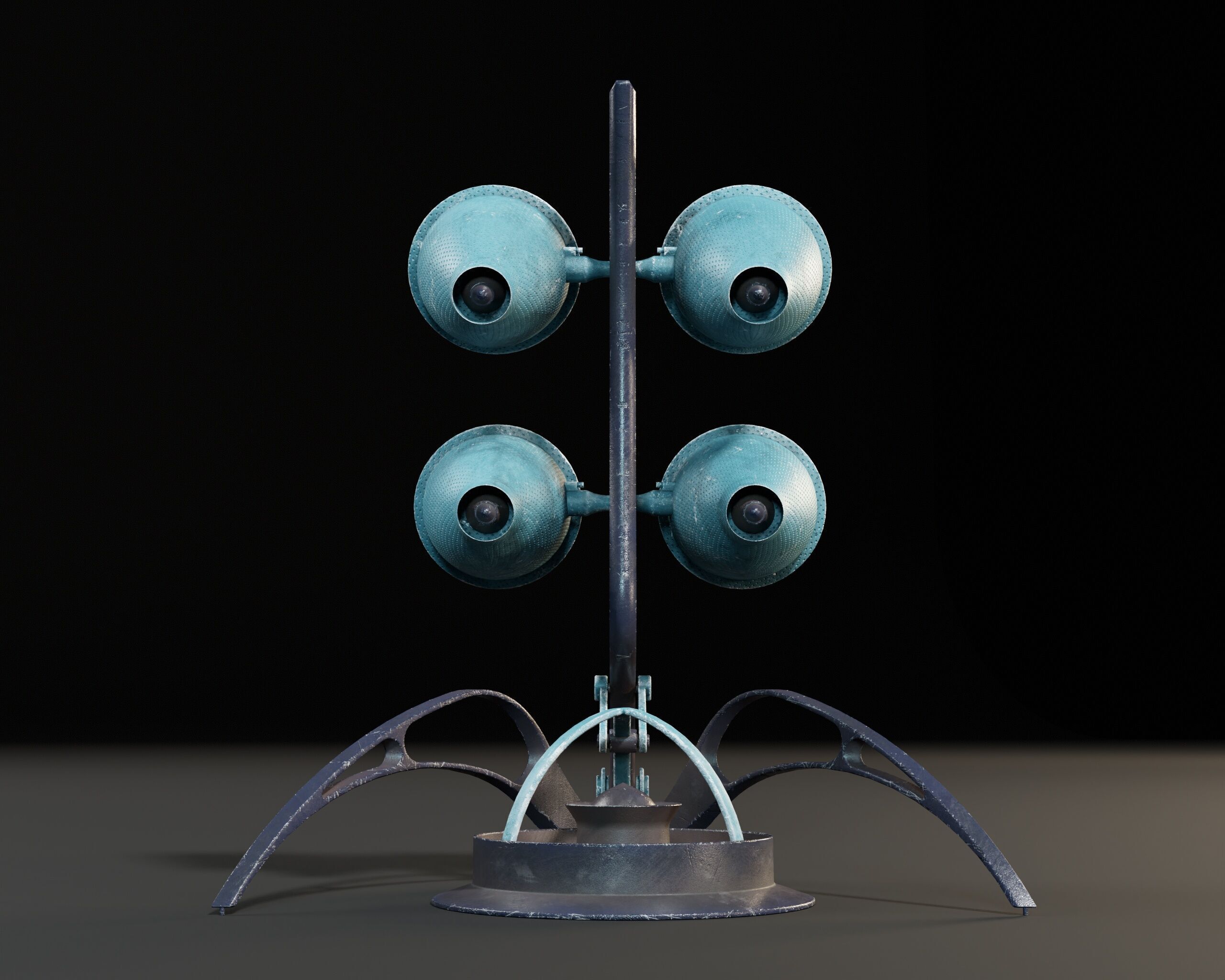 Sci-Fi Nova Wireless Speaker Low-poly 3D model_16