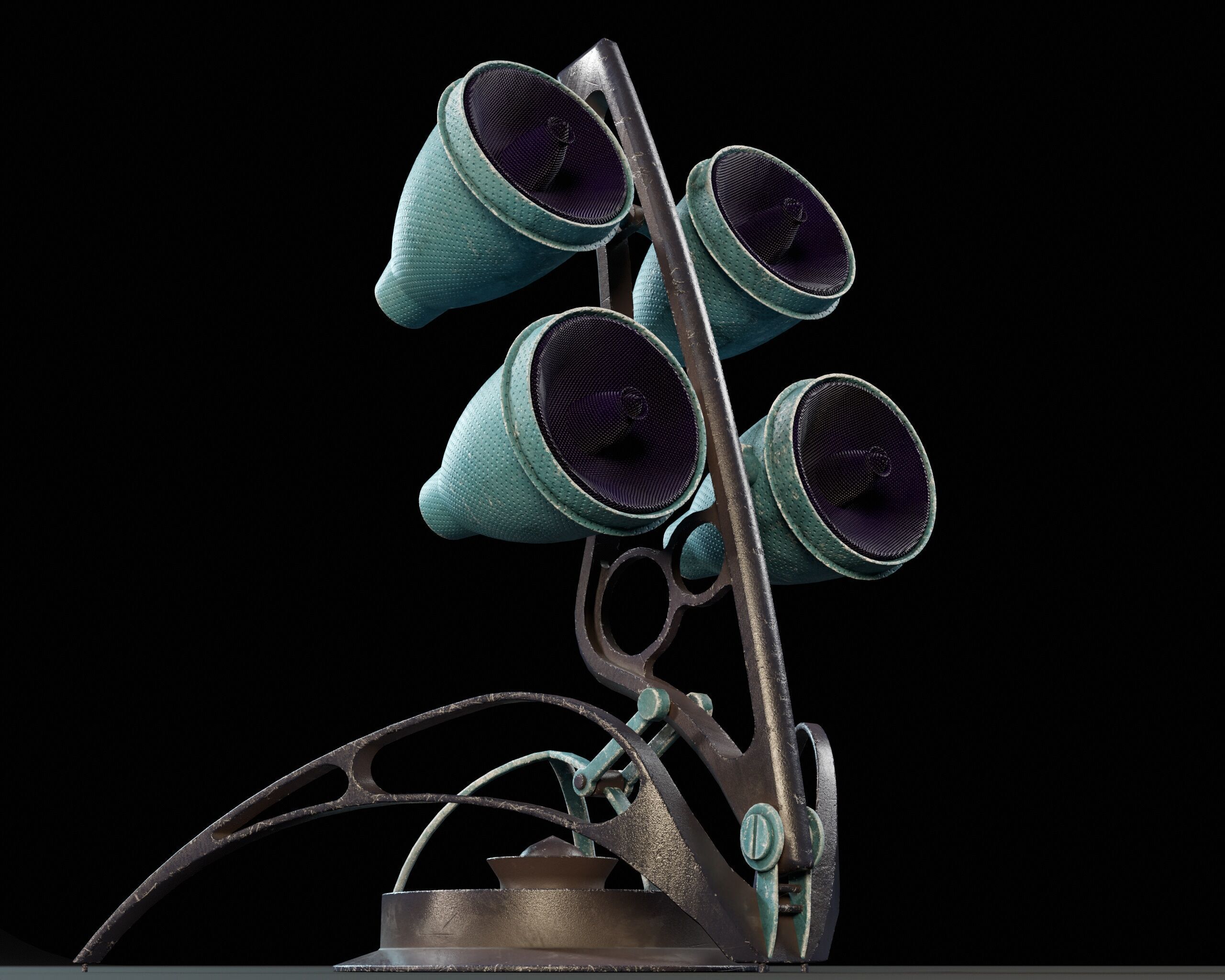 Sci-Fi Nova Wireless Speaker Low-poly 3D model_4