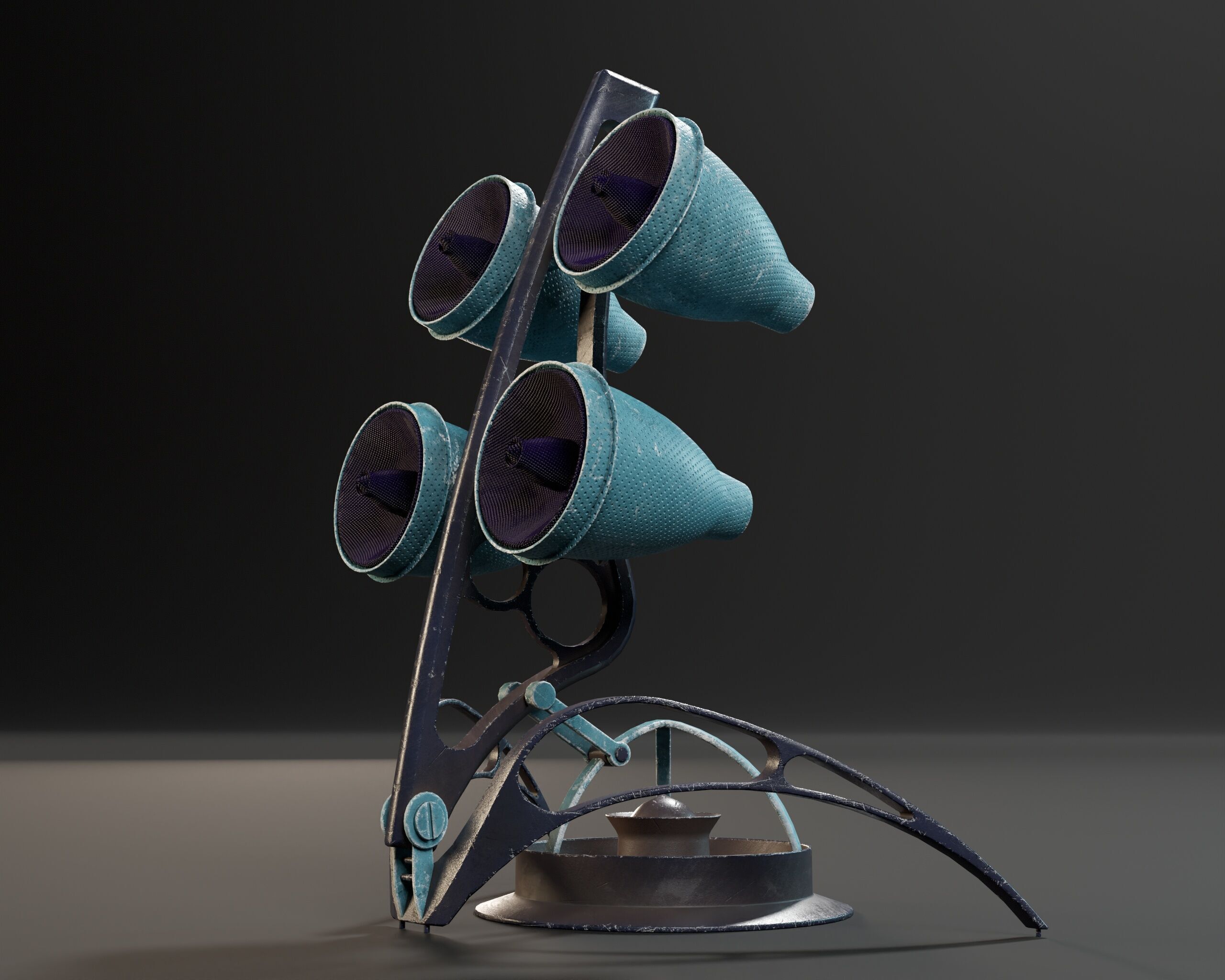 Sci-Fi Nova Wireless Speaker Low-poly 3D model_10