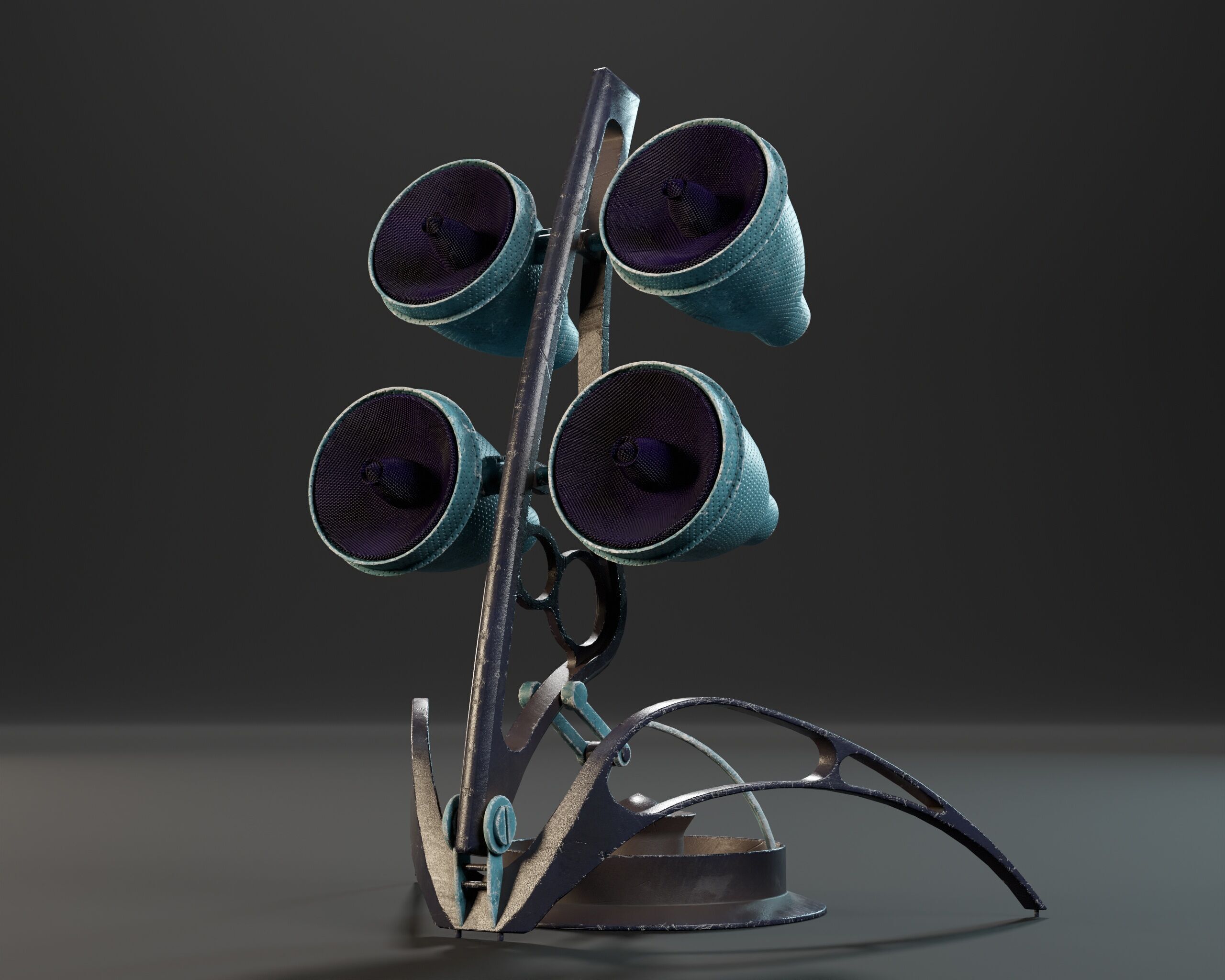 Sci-Fi Nova Wireless Speaker Low-poly 3D model_8