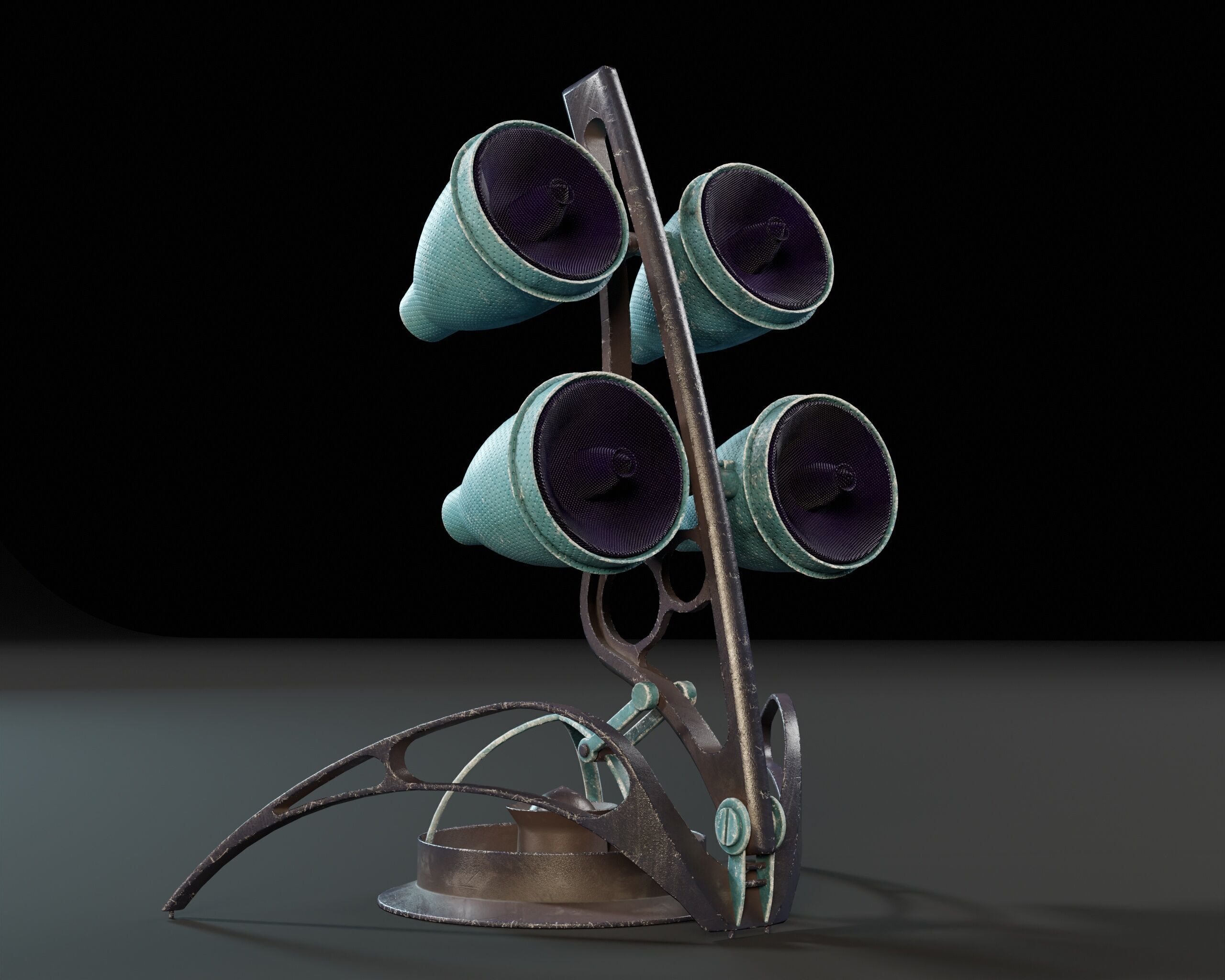 Sci-Fi Nova Wireless Speaker Low-poly 3D model_2