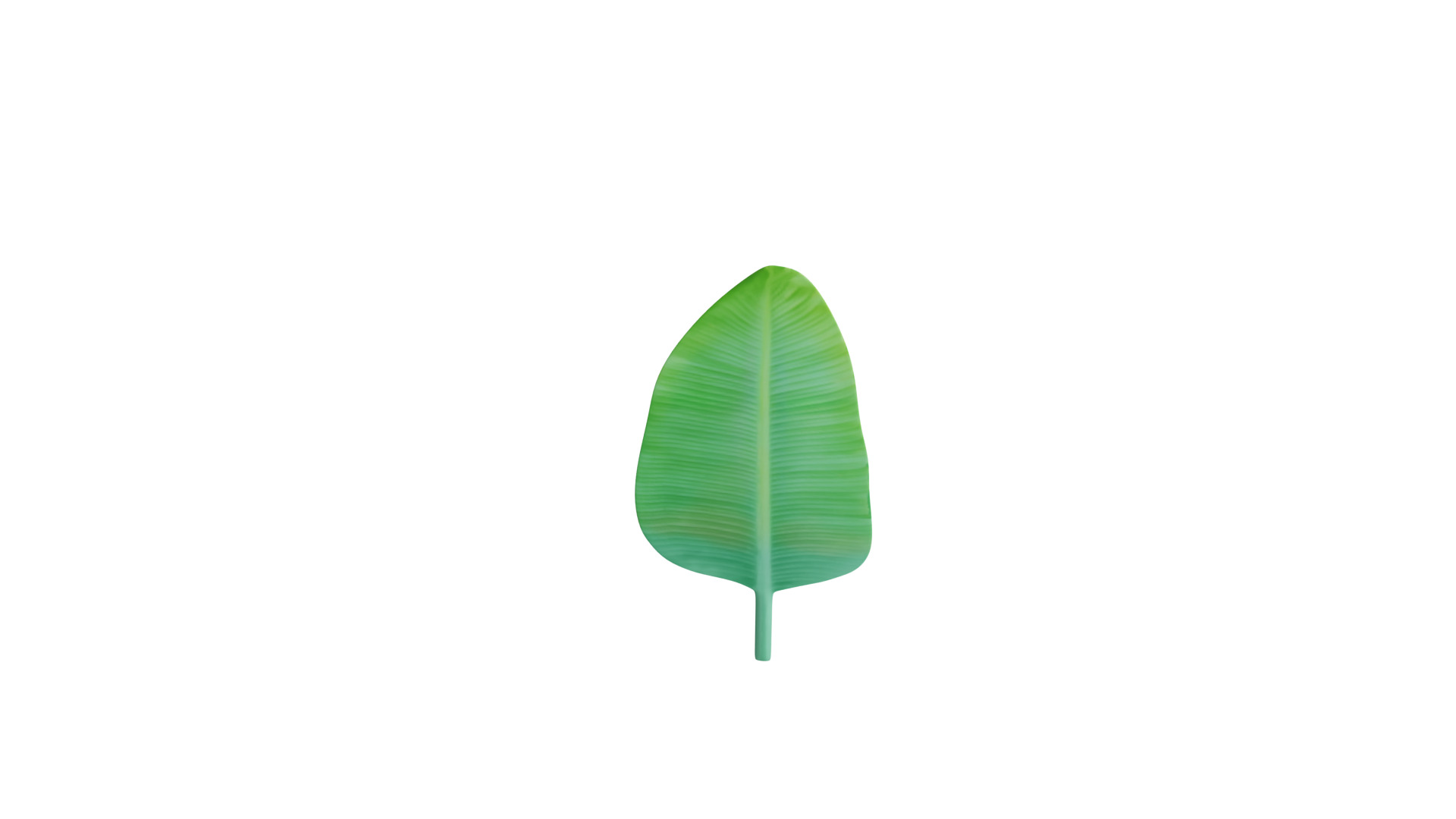 Big Leaf Low-poly 3D model_7