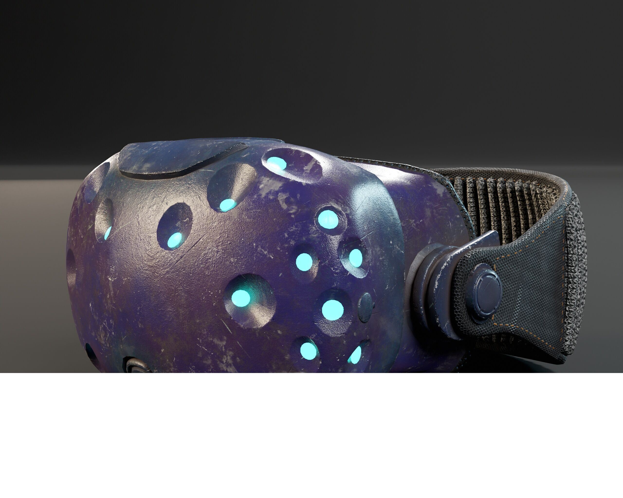 Sci-Fi Nano Hacker Headset Visor MK1 Low-poly 3D model_2