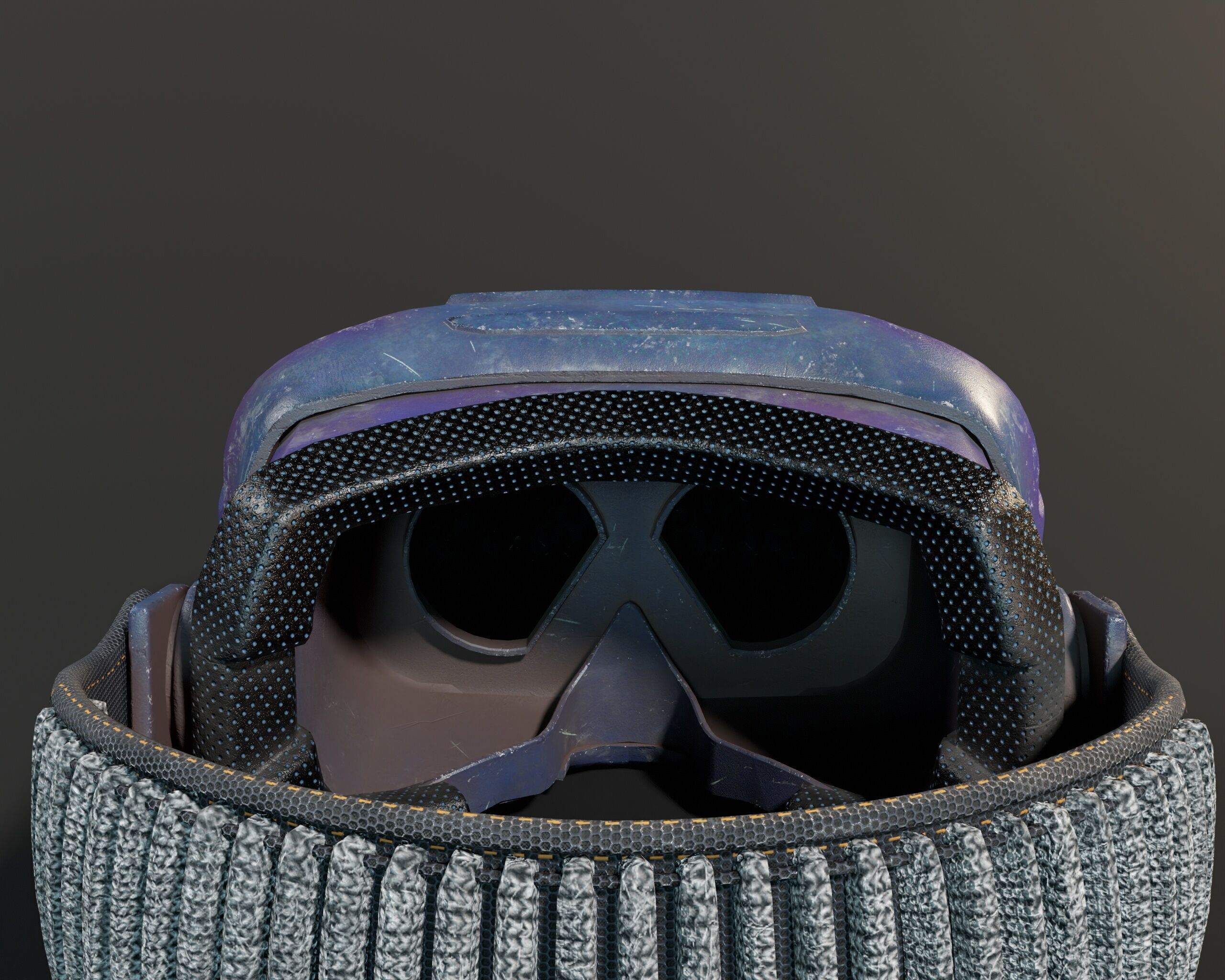 Sci-Fi Nano Hacker Headset Visor MK1 Low-poly 3D model_13