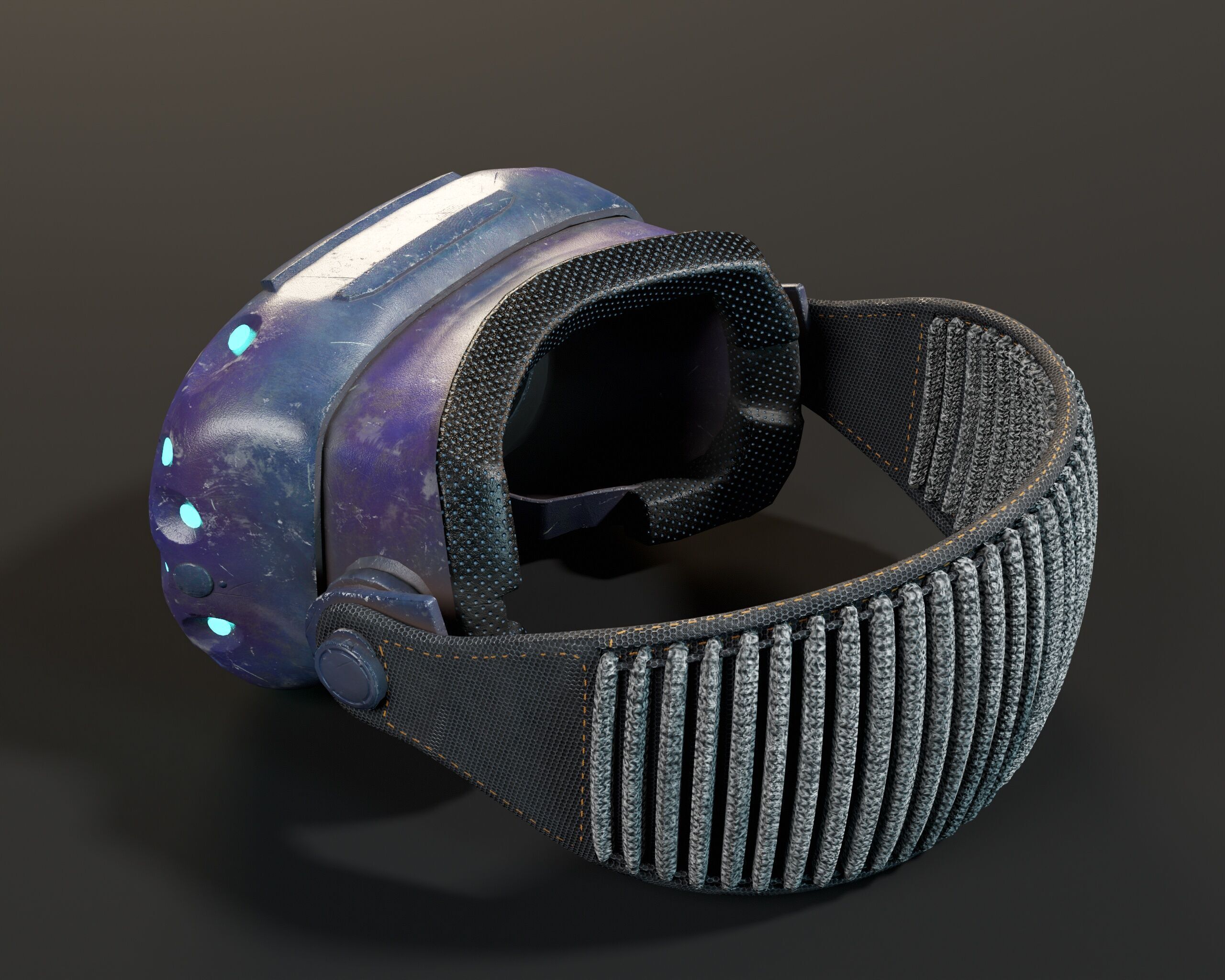 Sci-Fi Nano Hacker Headset Visor MK1 Low-poly 3D model_20