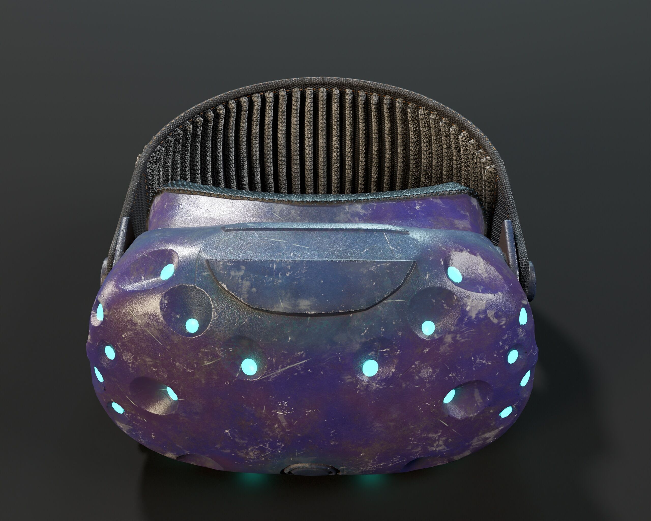 Sci-Fi Nano Hacker Headset Visor MK1 Low-poly 3D model_4