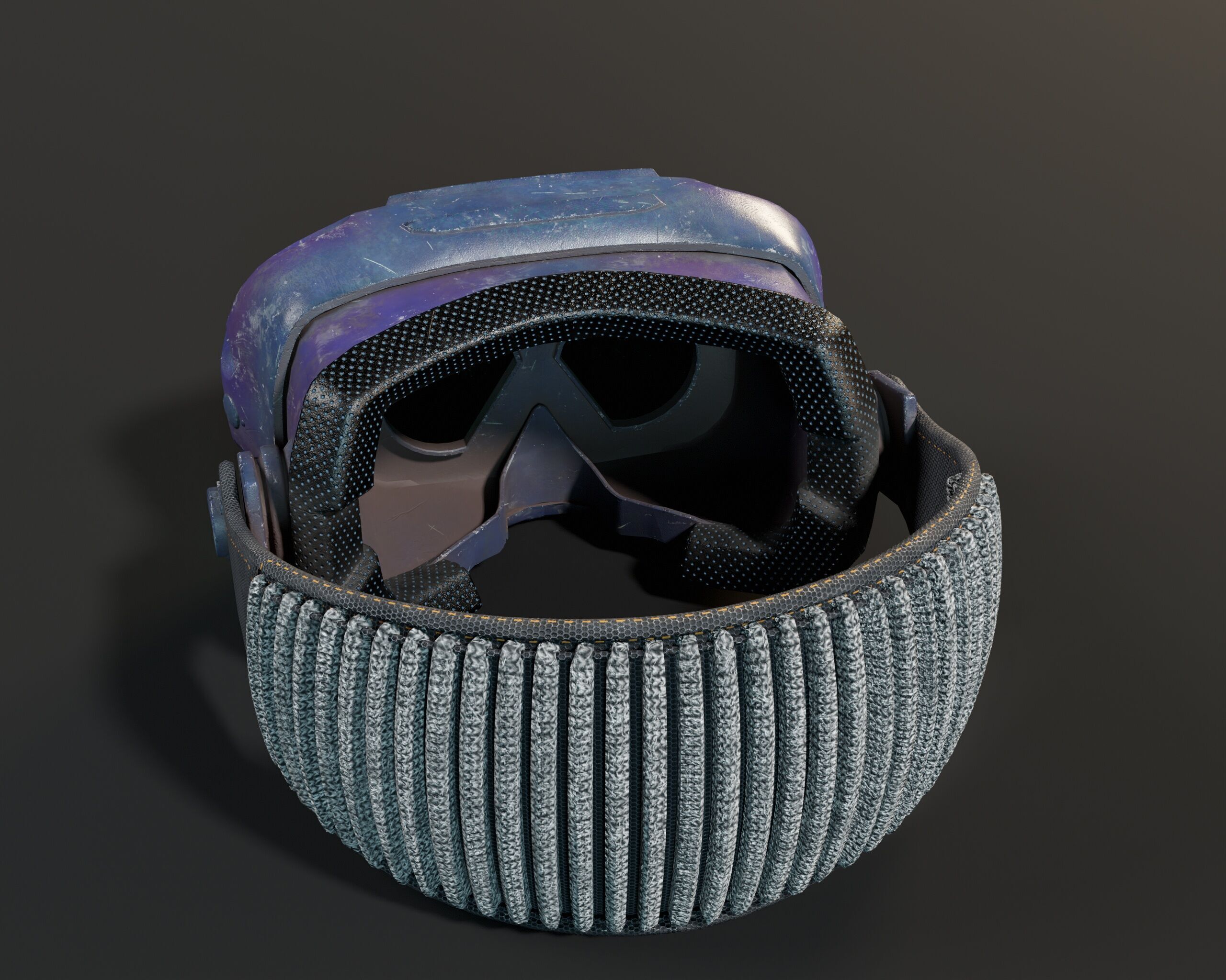 Sci-Fi Nano Hacker Headset Visor MK1 Low-poly 3D model_10