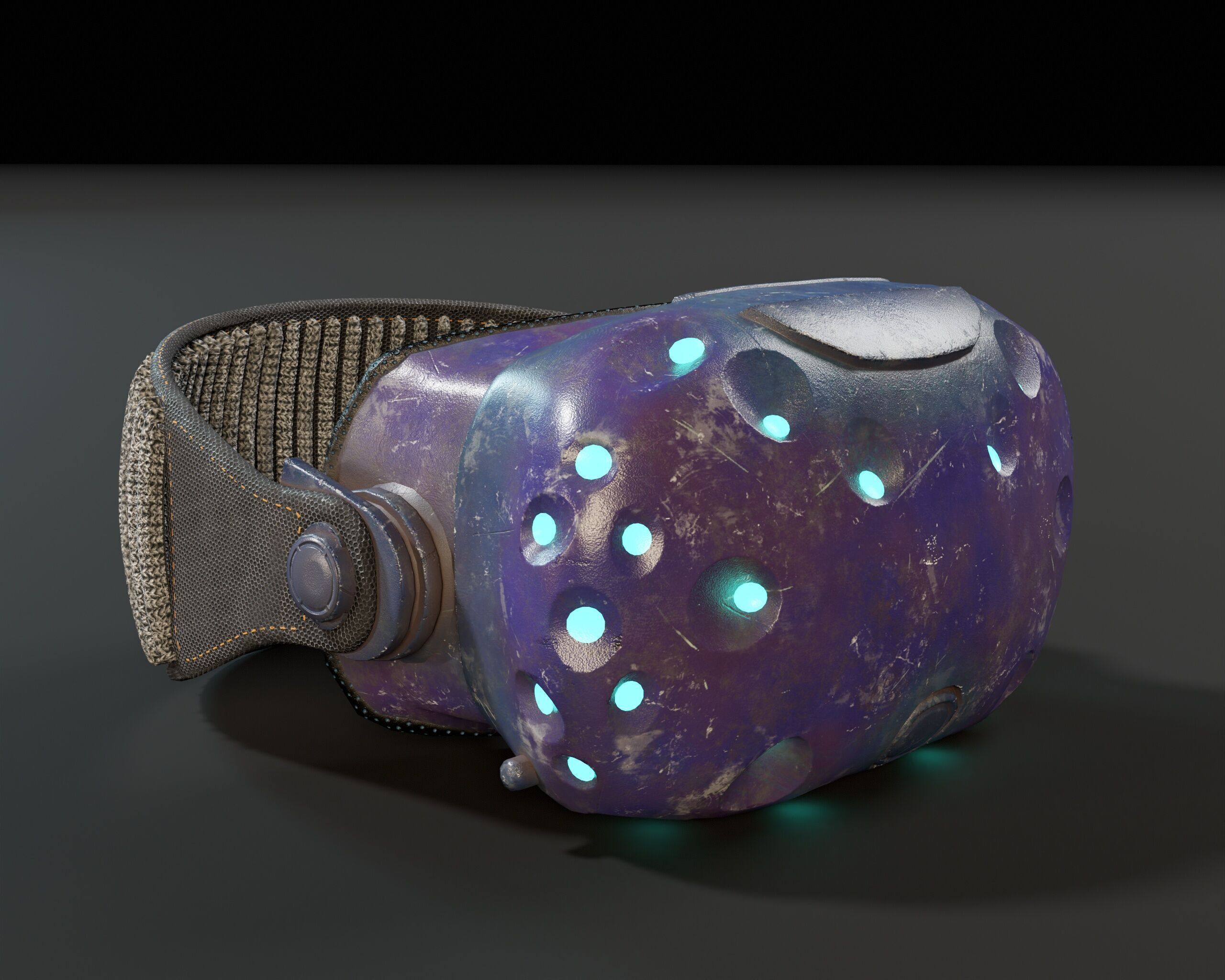 Sci-Fi Nano Hacker Headset Visor MK1 Low-poly 3D model_15