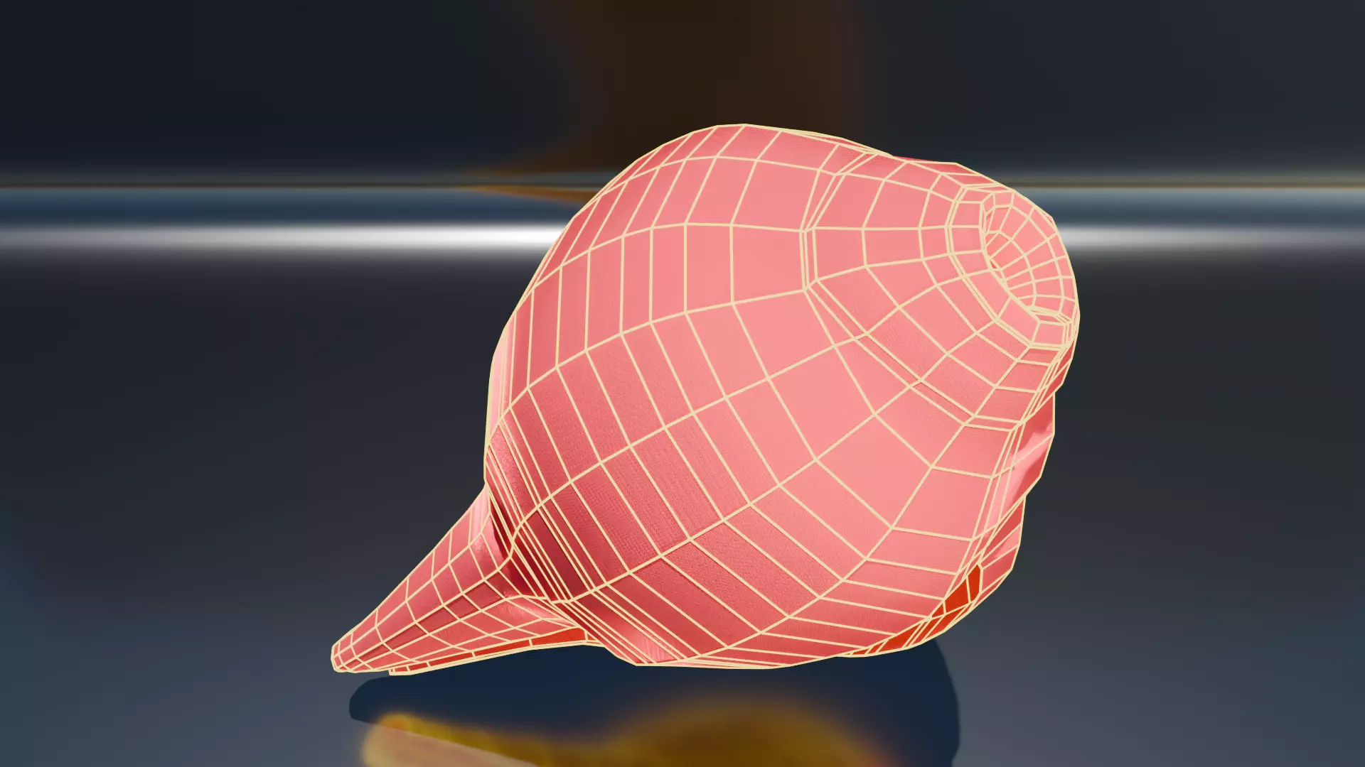 Shankh Architectural Decoration Low-poly 3D model_14