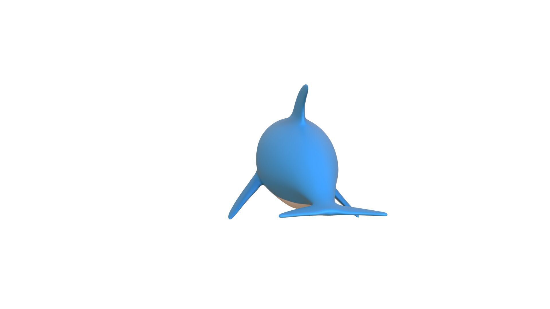 Low Poly - Cartoon Dolphin 2 Rigged  Low-poly 3D model_10