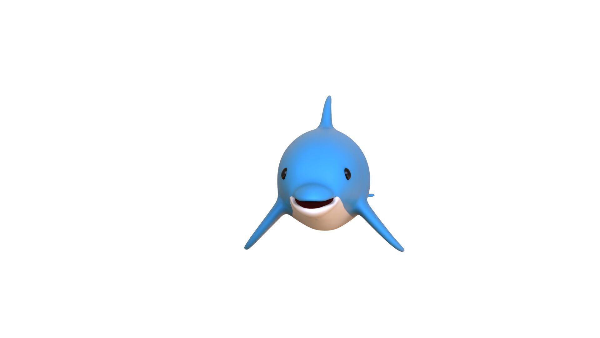 Low Poly - Cartoon Dolphin 2 Rigged  Low-poly 3D model_18
