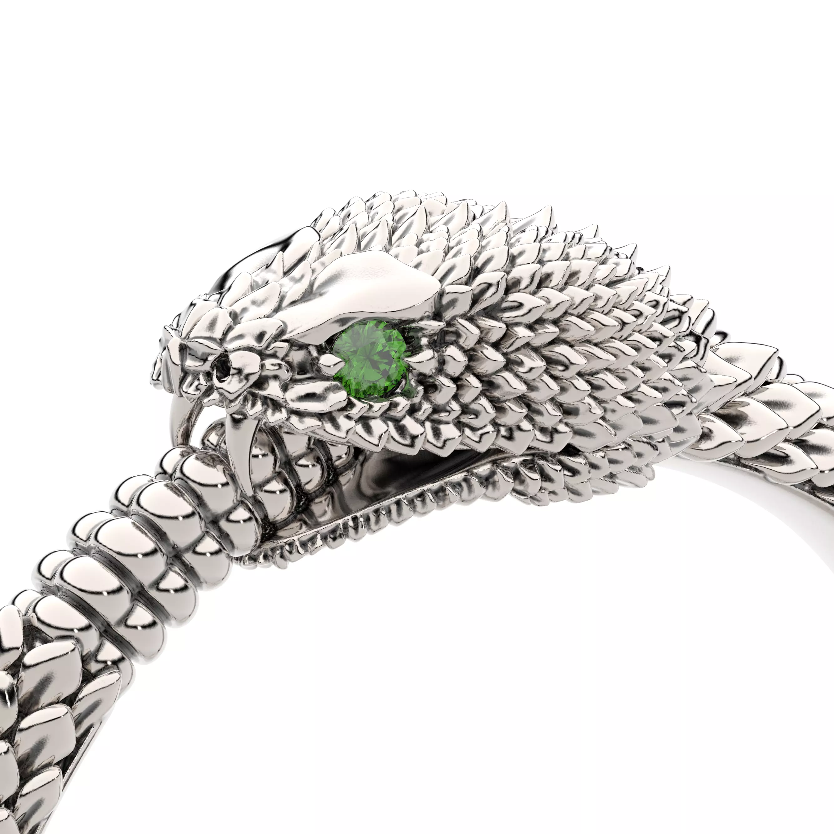 Rattlesnake Jewelry ring 3D print model