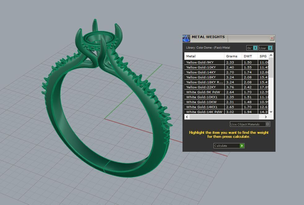 Fashion Diamond Ring 3D print model_7