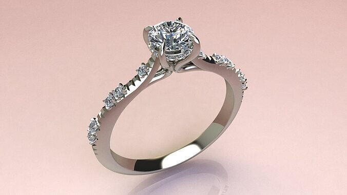 Fashion Diamond Ring 3D print model