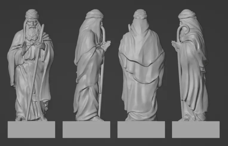Saint Joachim Sculpture 3D print model